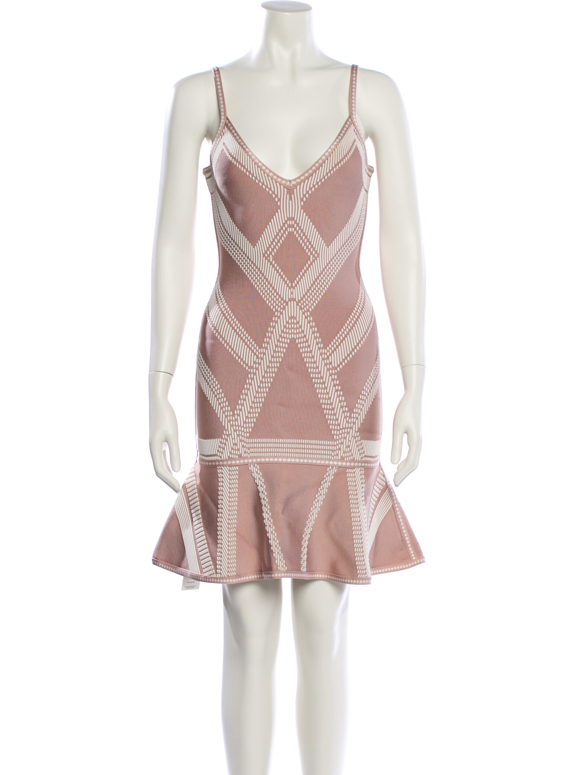 Herve Leger Plaid Print Mini Dress