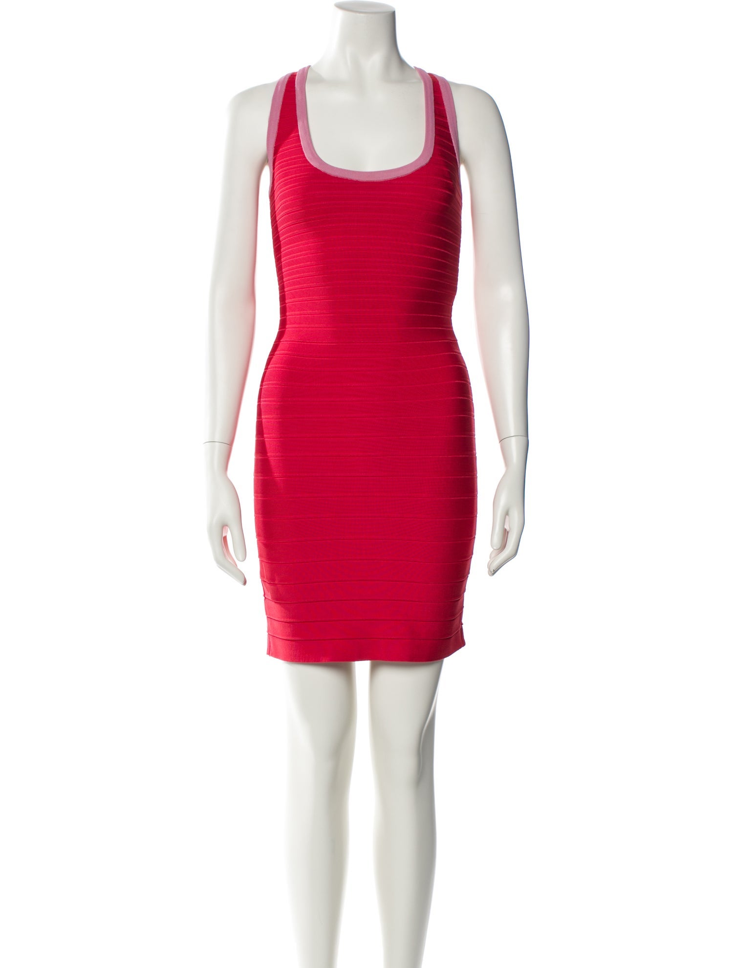Herve Leger Scoop Neck Mini Dress