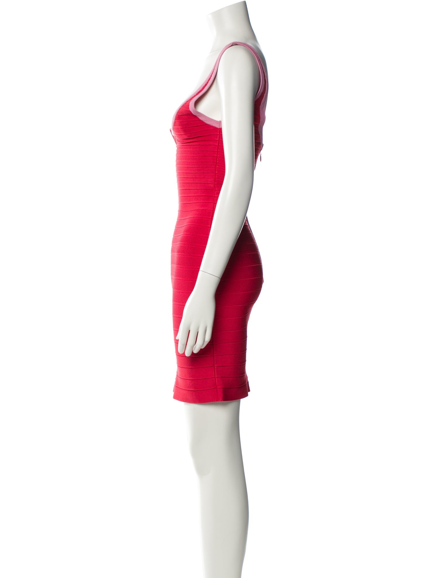 Herve Leger Scoop Neck Mini Dress