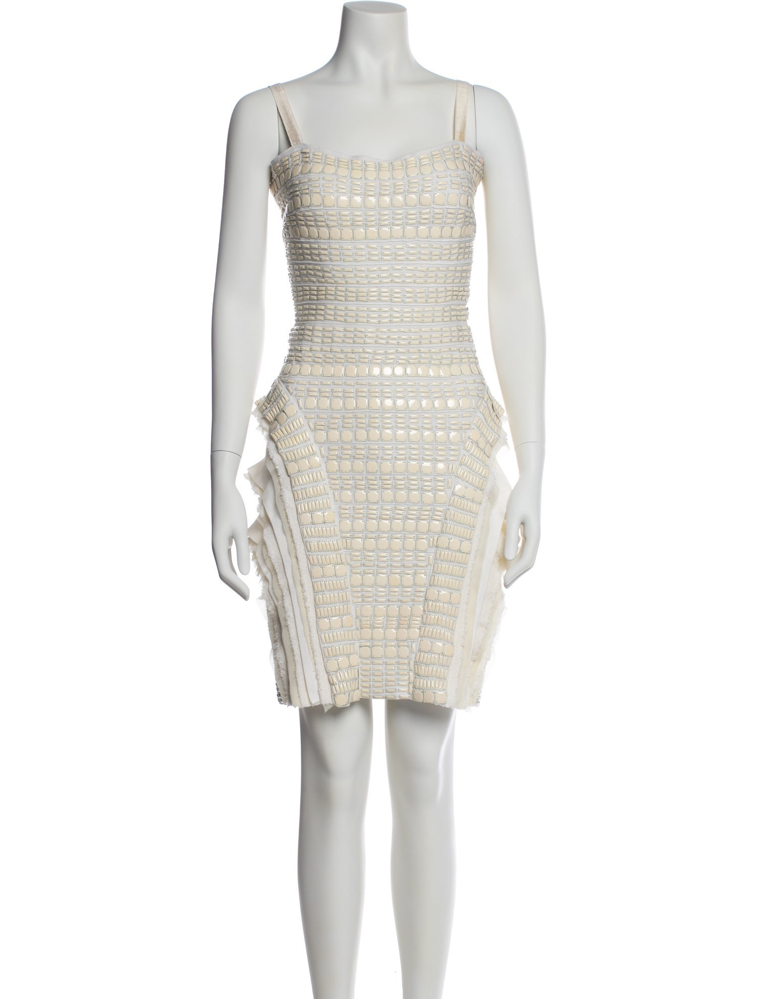 Herve Leger Square Neckline Mini Dress