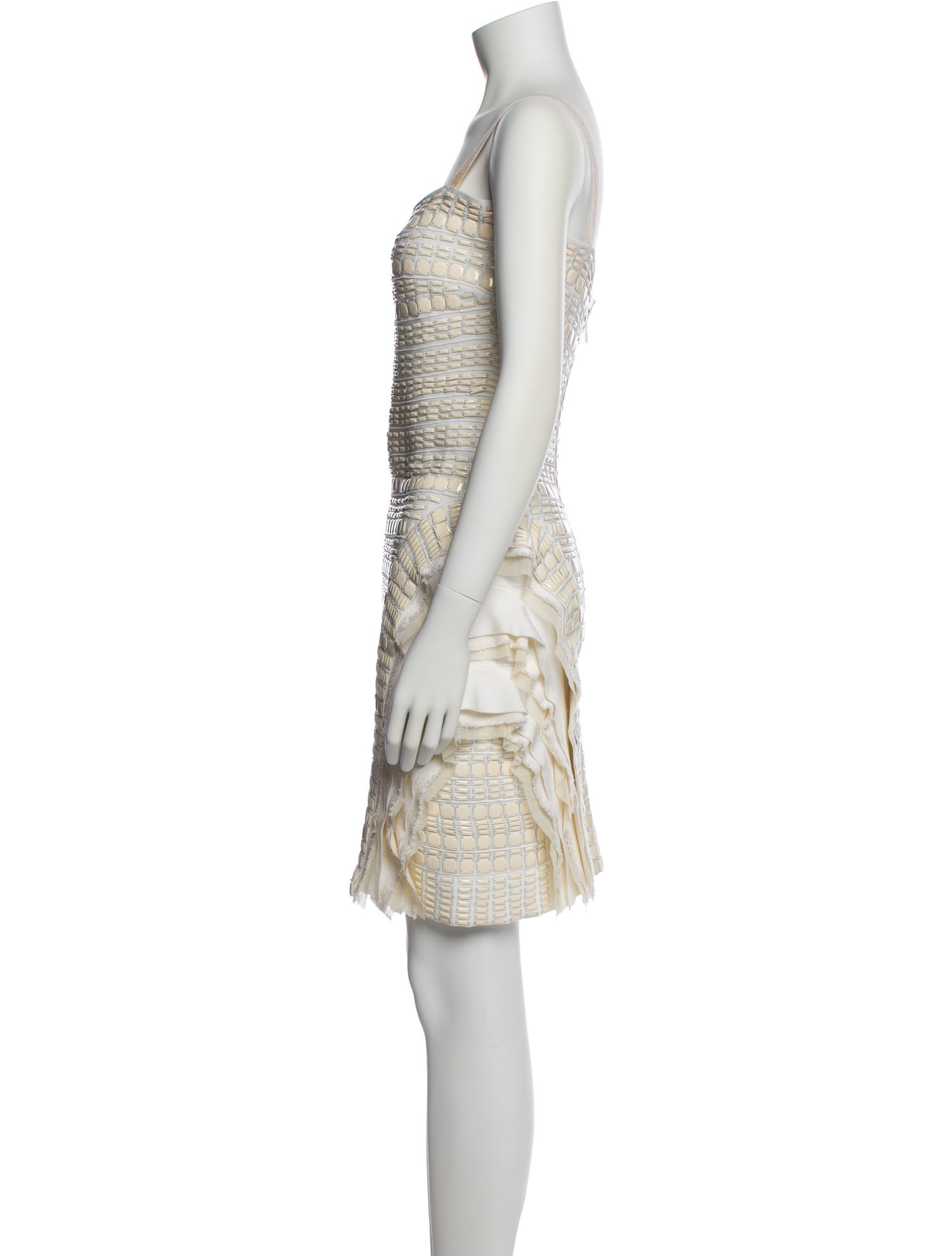 Herve Leger Square Neckline Mini Dress