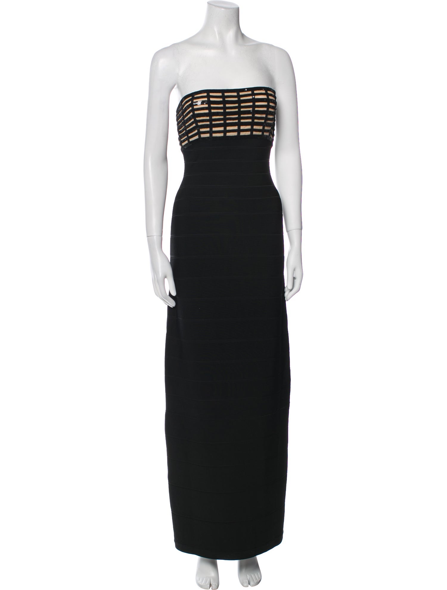 Herve Leger Strapless Long Dress