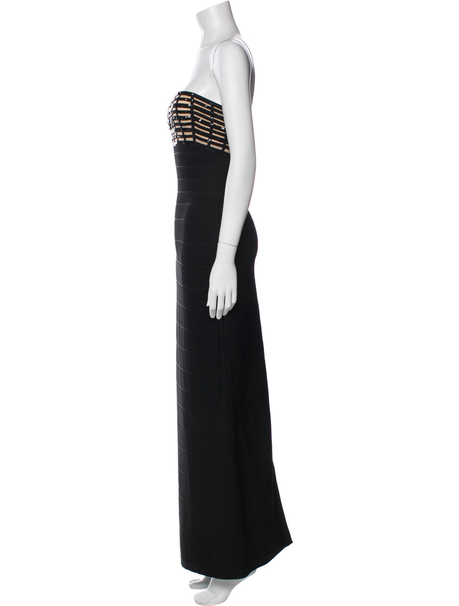 Herve Leger Strapless Long Dress