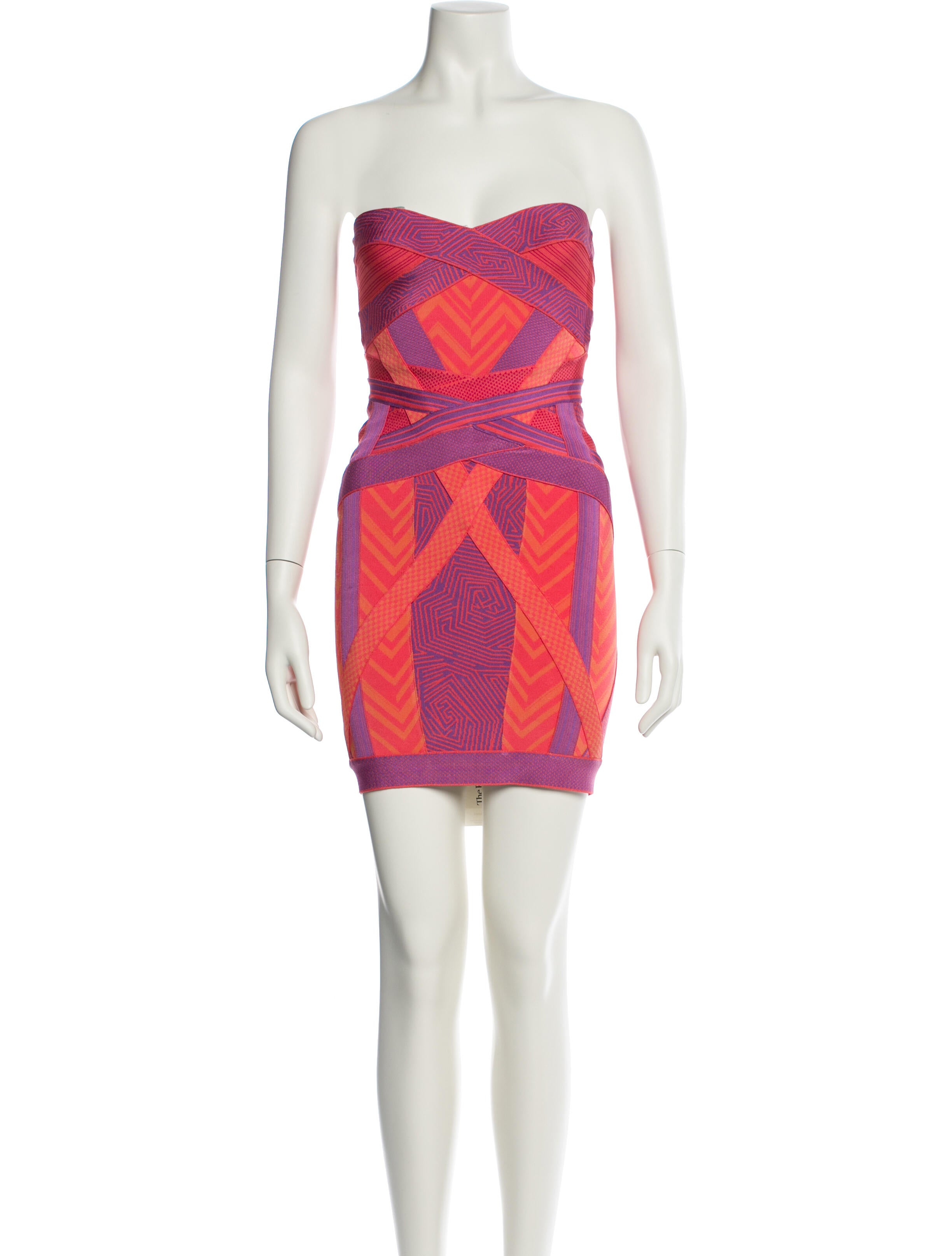 Herve Leger Printed Mini Dress
