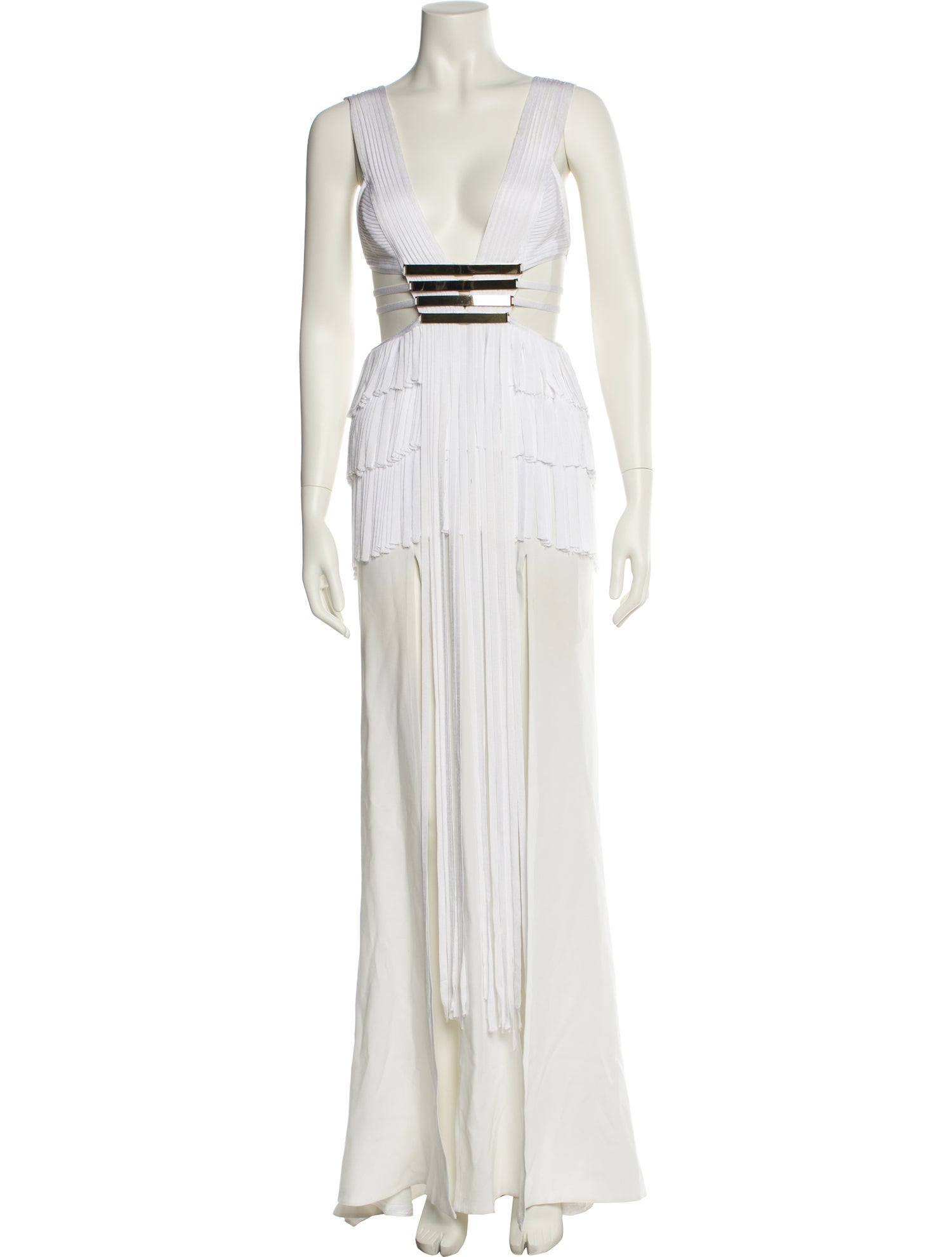 Herve Leger Square Neckline Long Dress