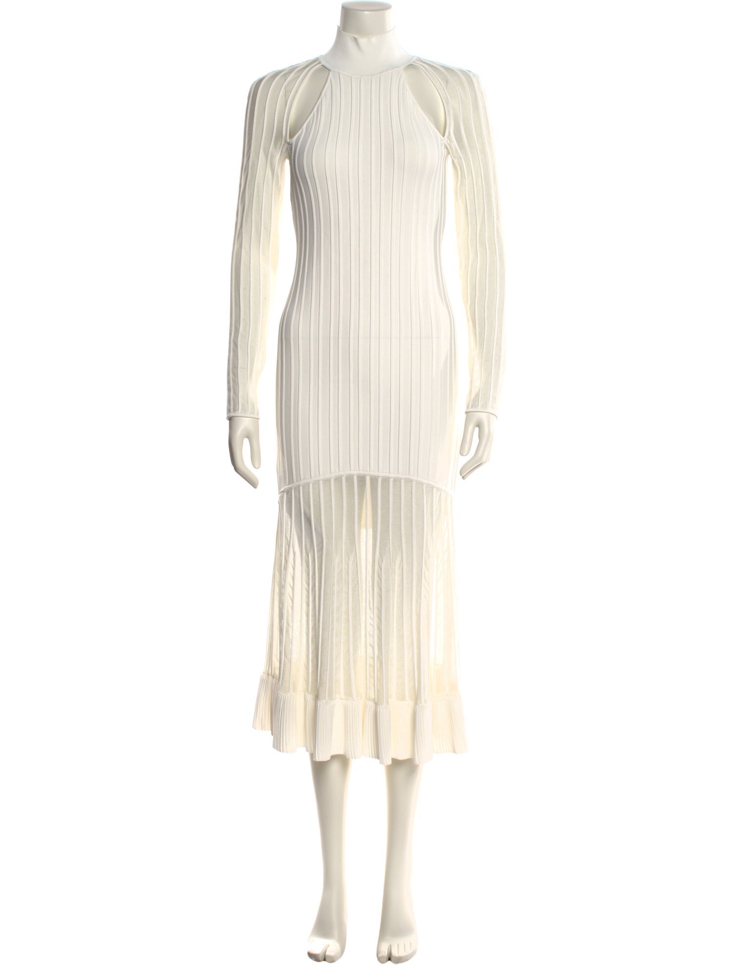 Herve Leger Crew Neck Long Dress