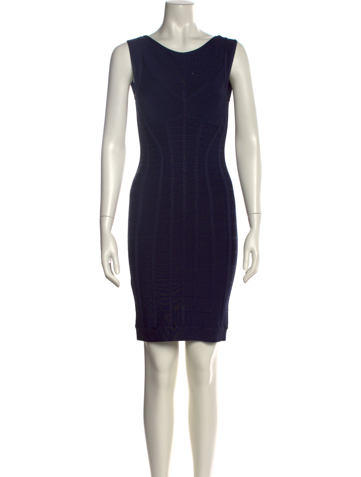 Herve Leger Scoop Neck Mini Dress
