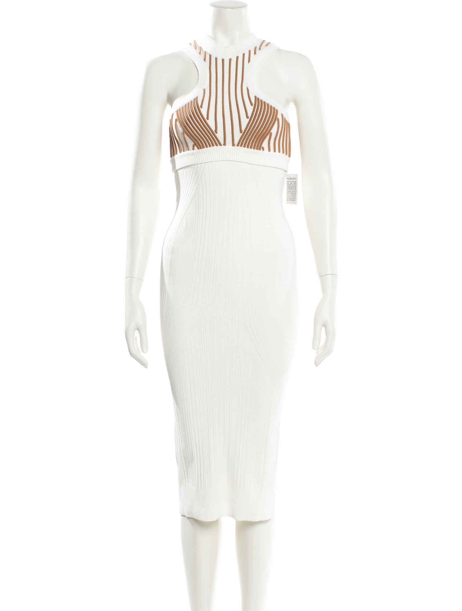 Herve Leger Halterneck Midi Length Dress w/ Tags