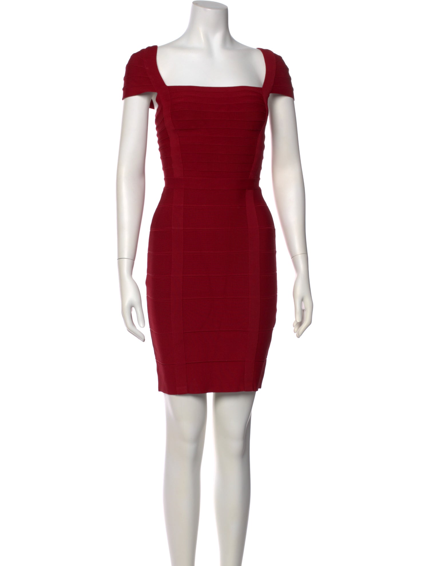 Herve Leger Square Neckline Mini Dress