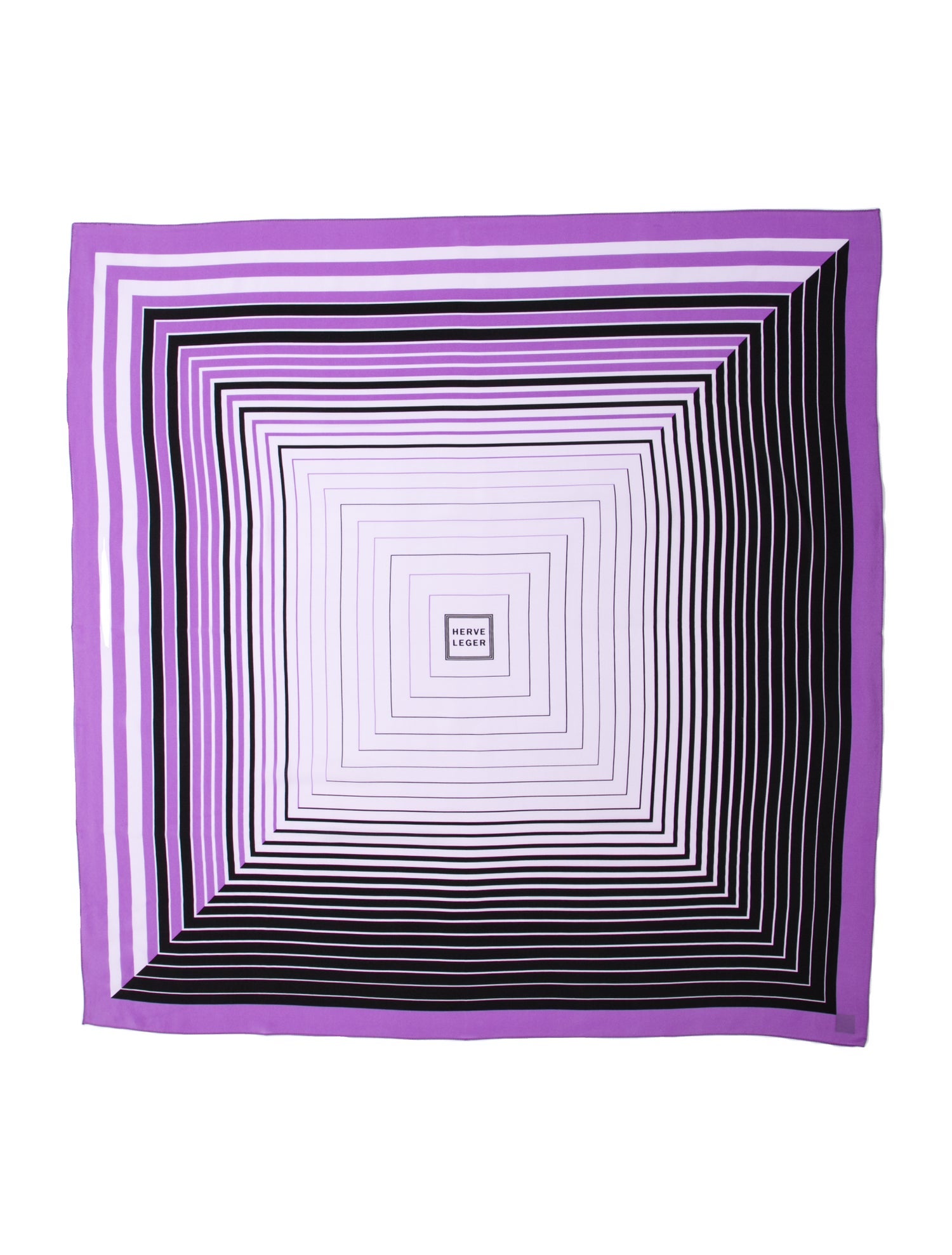 Herve Leger Silk Striped Scarf