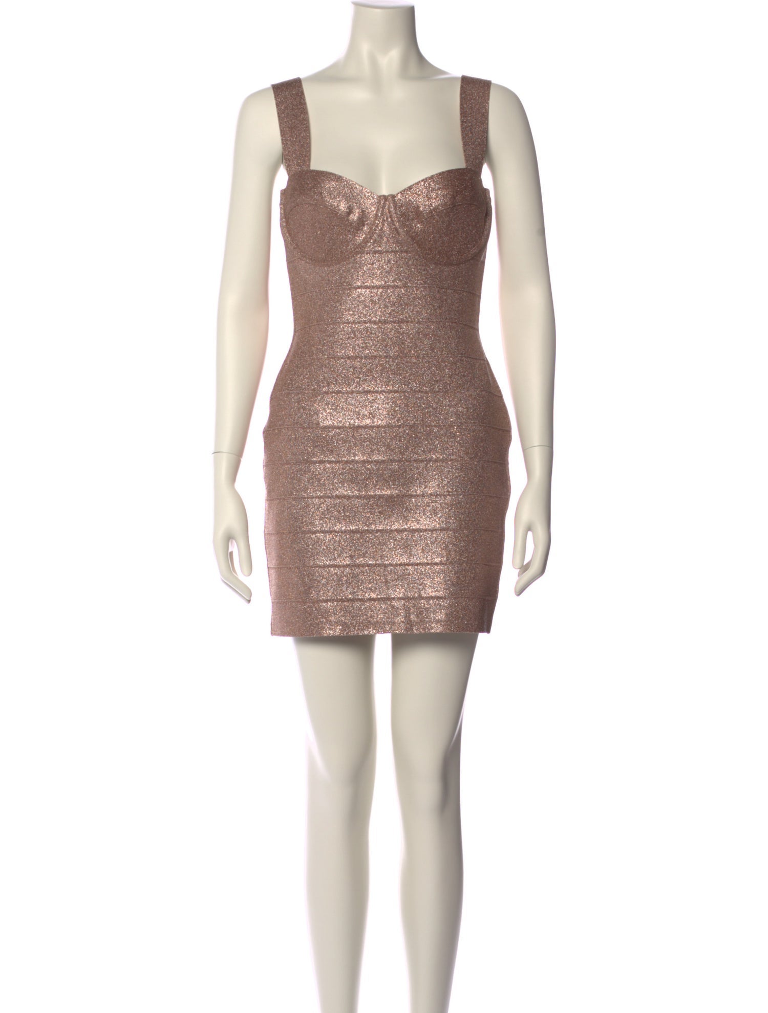 Herve Leger Square Neckline Mini Dress w/ Tags