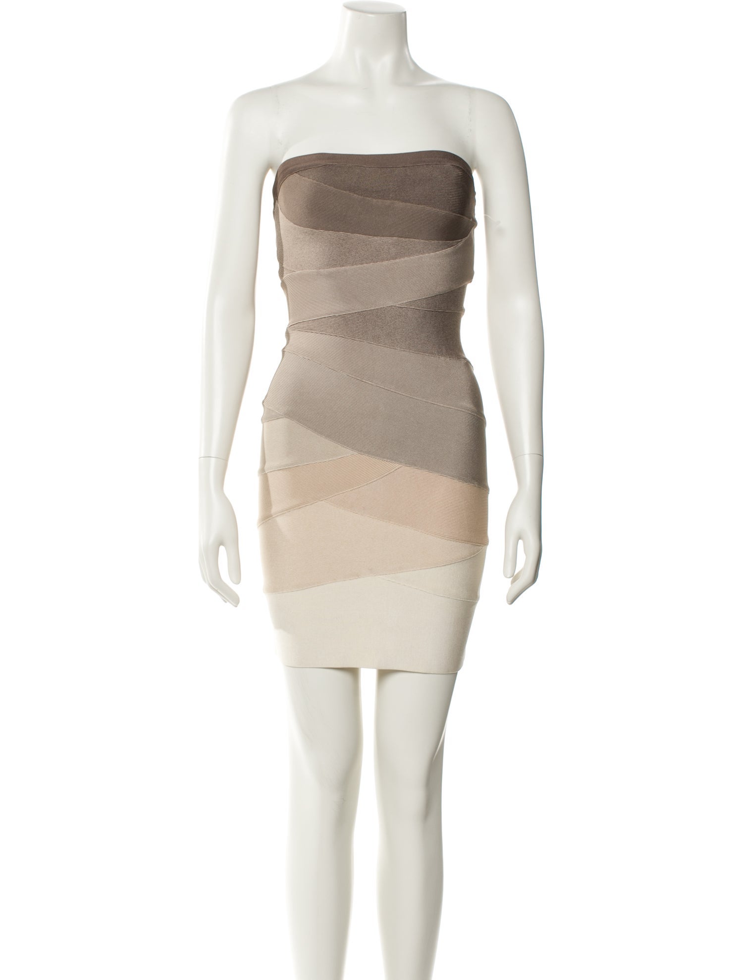 Herve Leger Colorblock Pattern Mini Dress