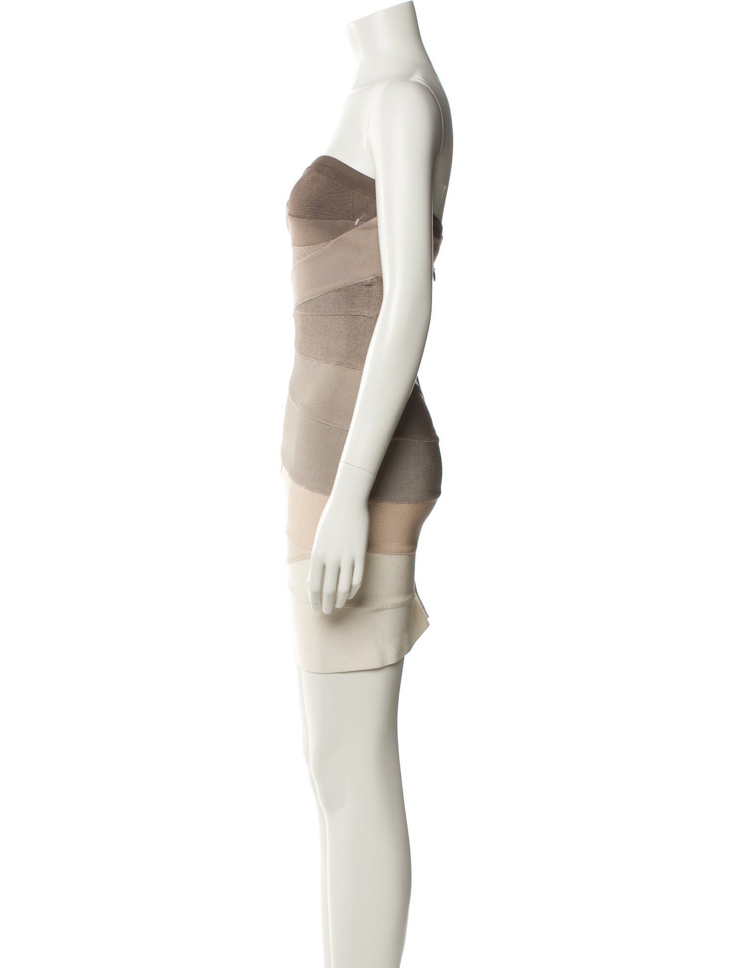 Herve Leger Colorblock Pattern Mini Dress