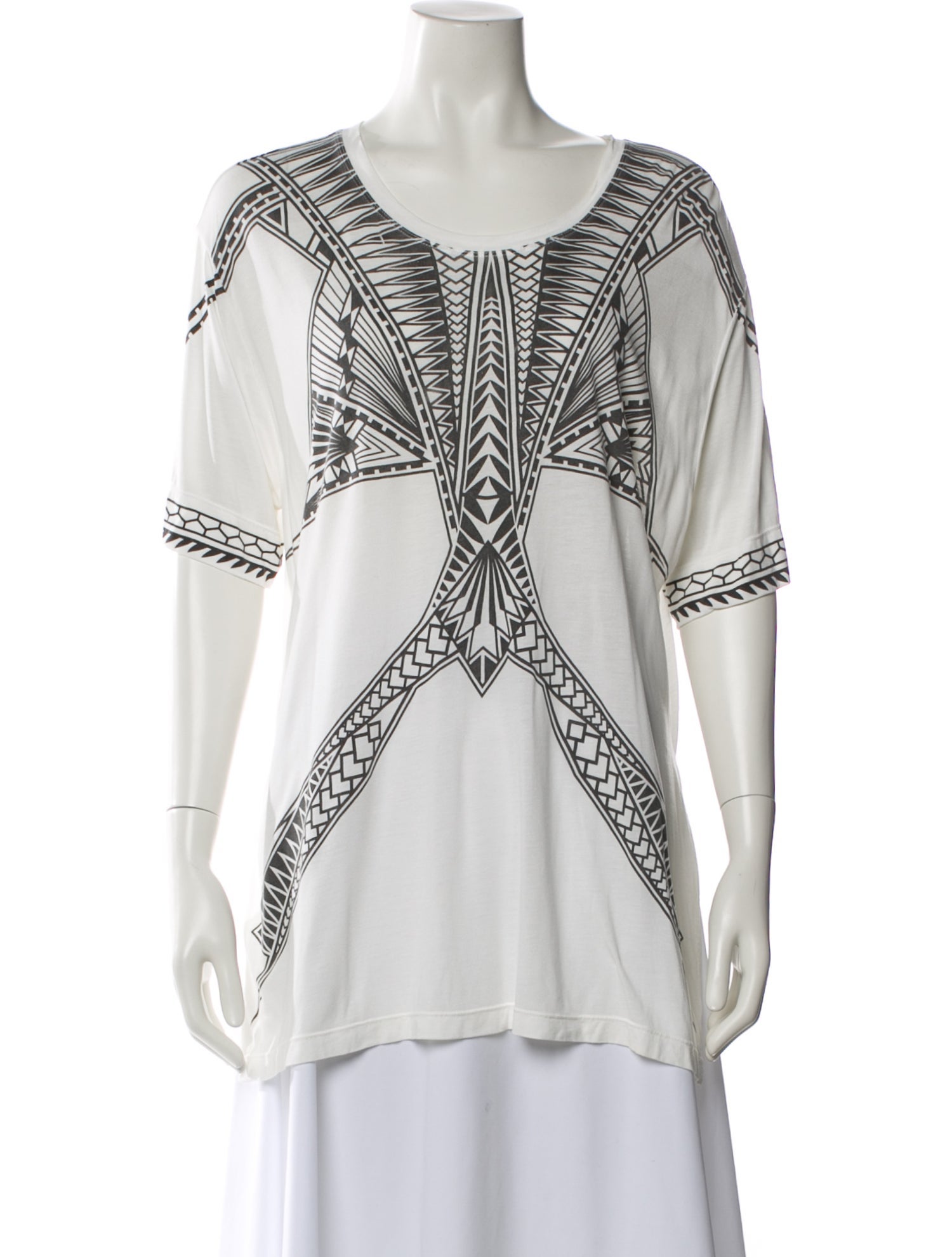 Herve Leger Printed Scoop Neck Tunic