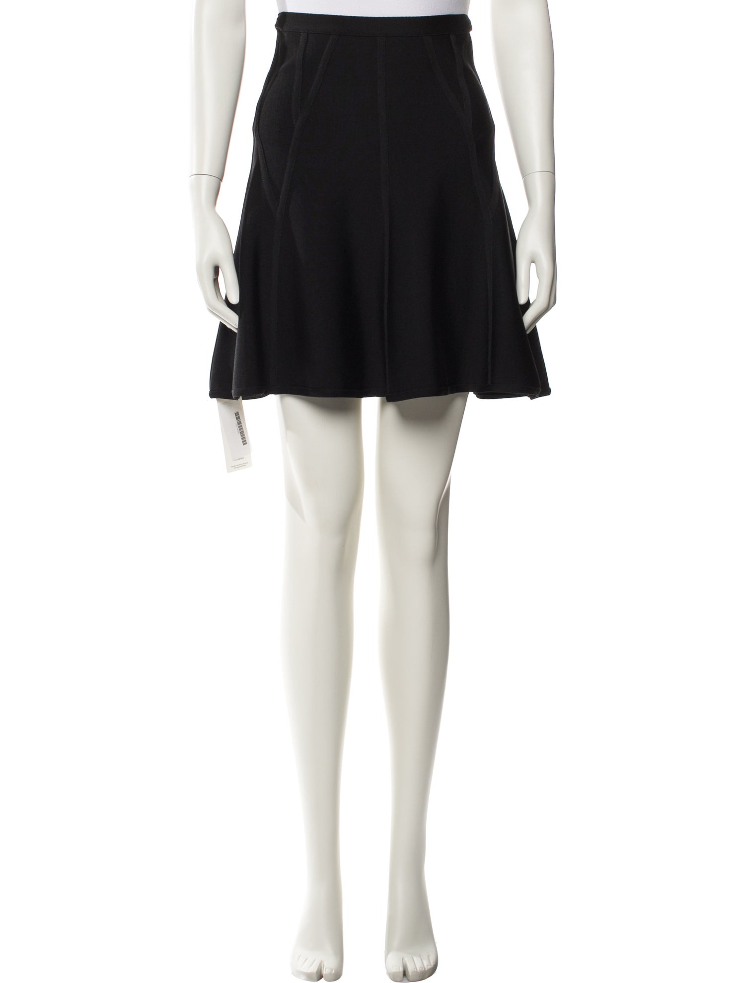 Herve Leger Pleated Accents Mini Skirt