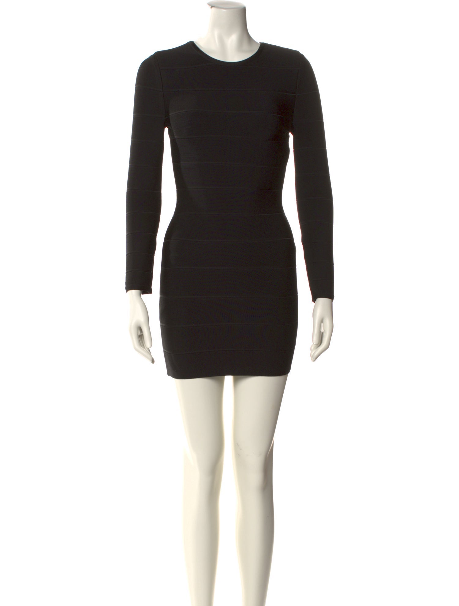 Herve Leger Crew Neck Mini Dress