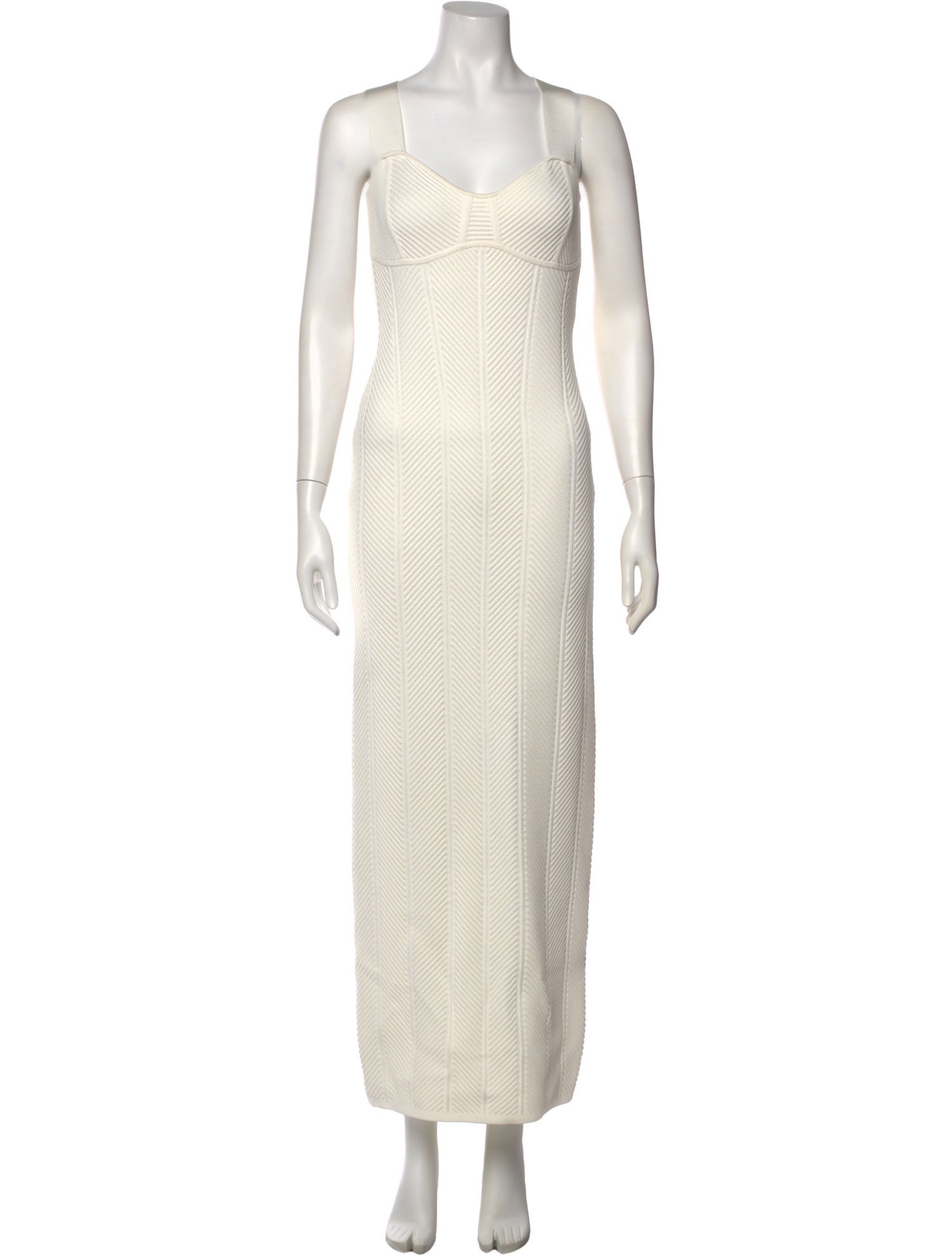 Herve Leger V-Neck Long Dress