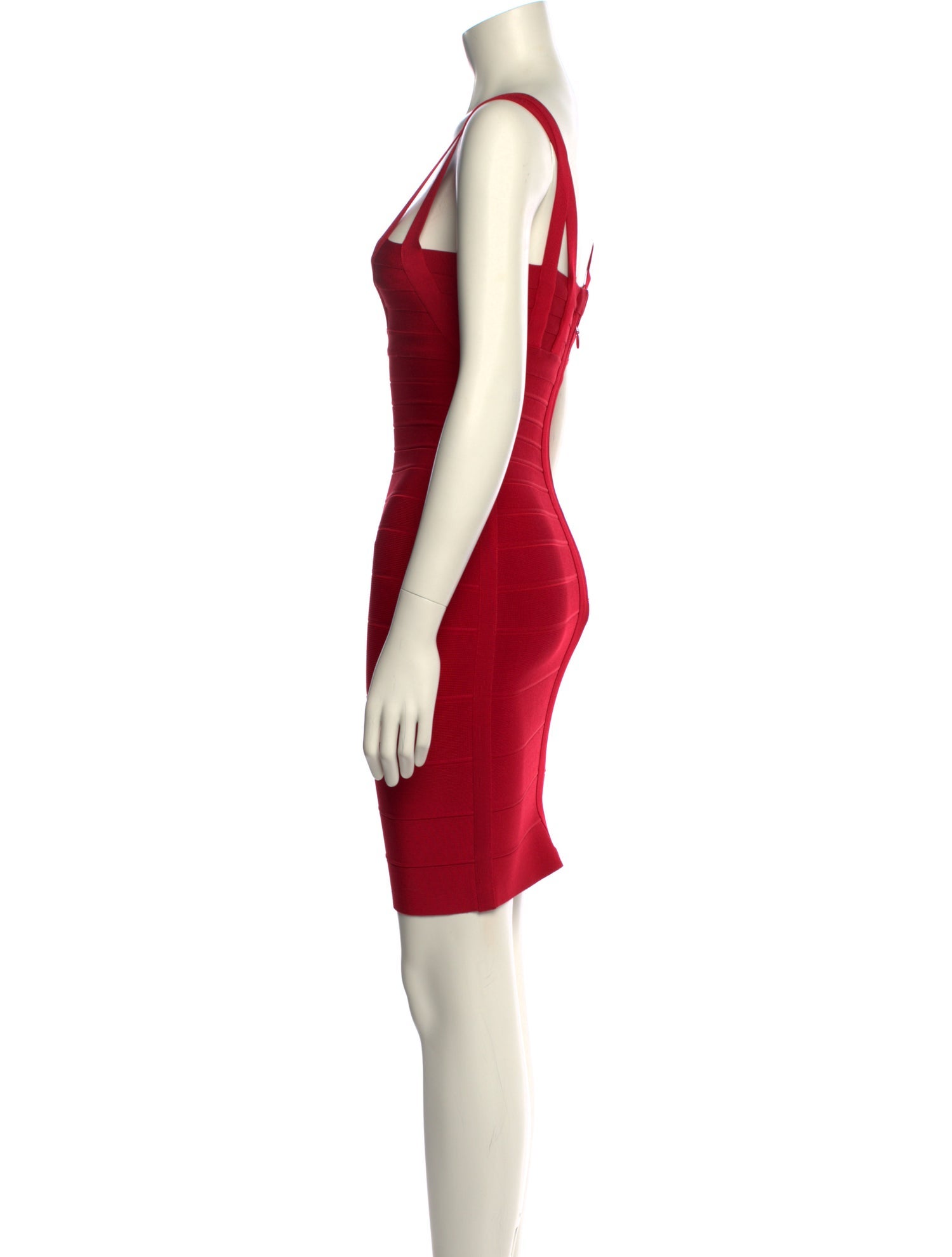 Herve Leger Square Neckline Mini Dress