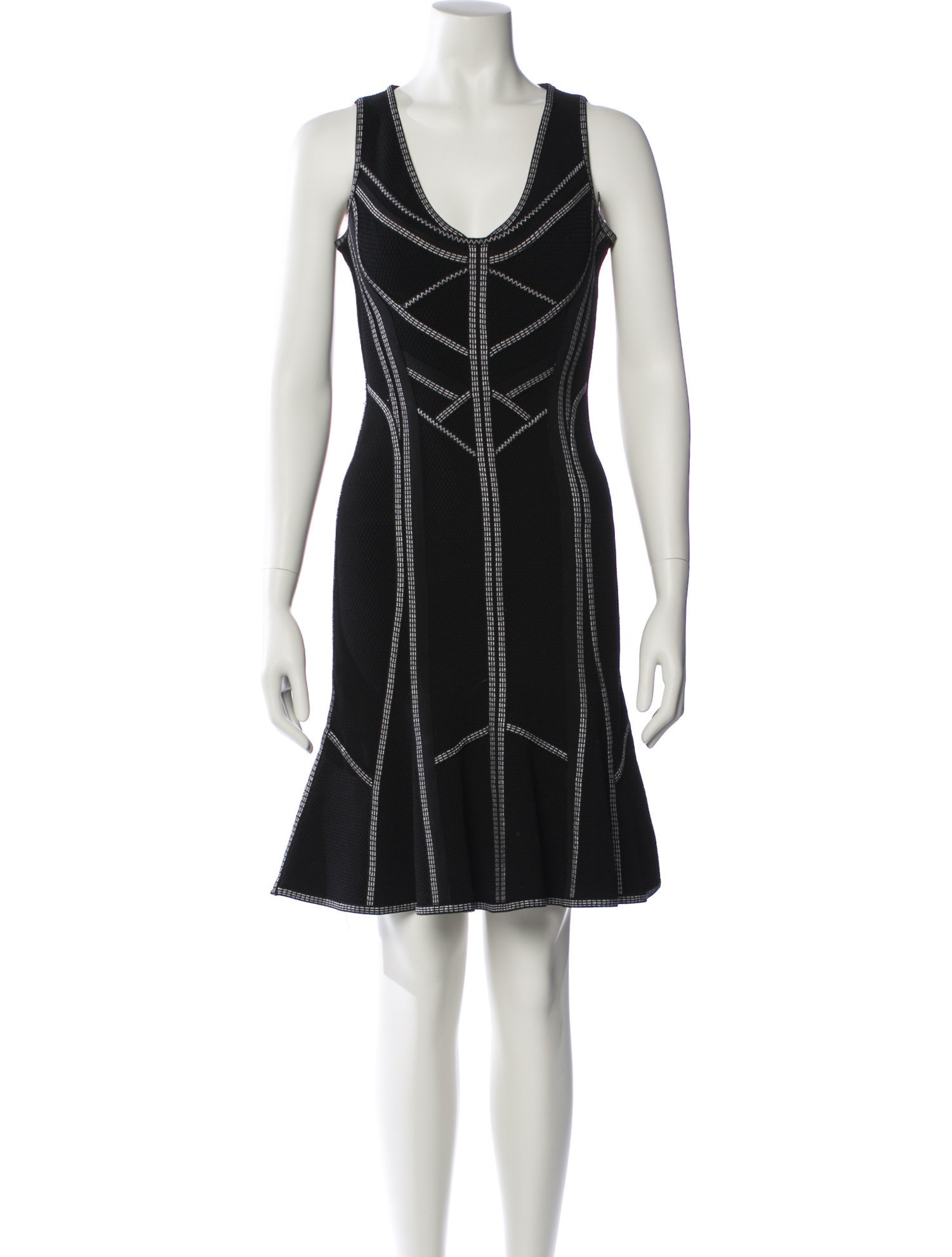 Herve Leger Graphic Print Mini Dress
