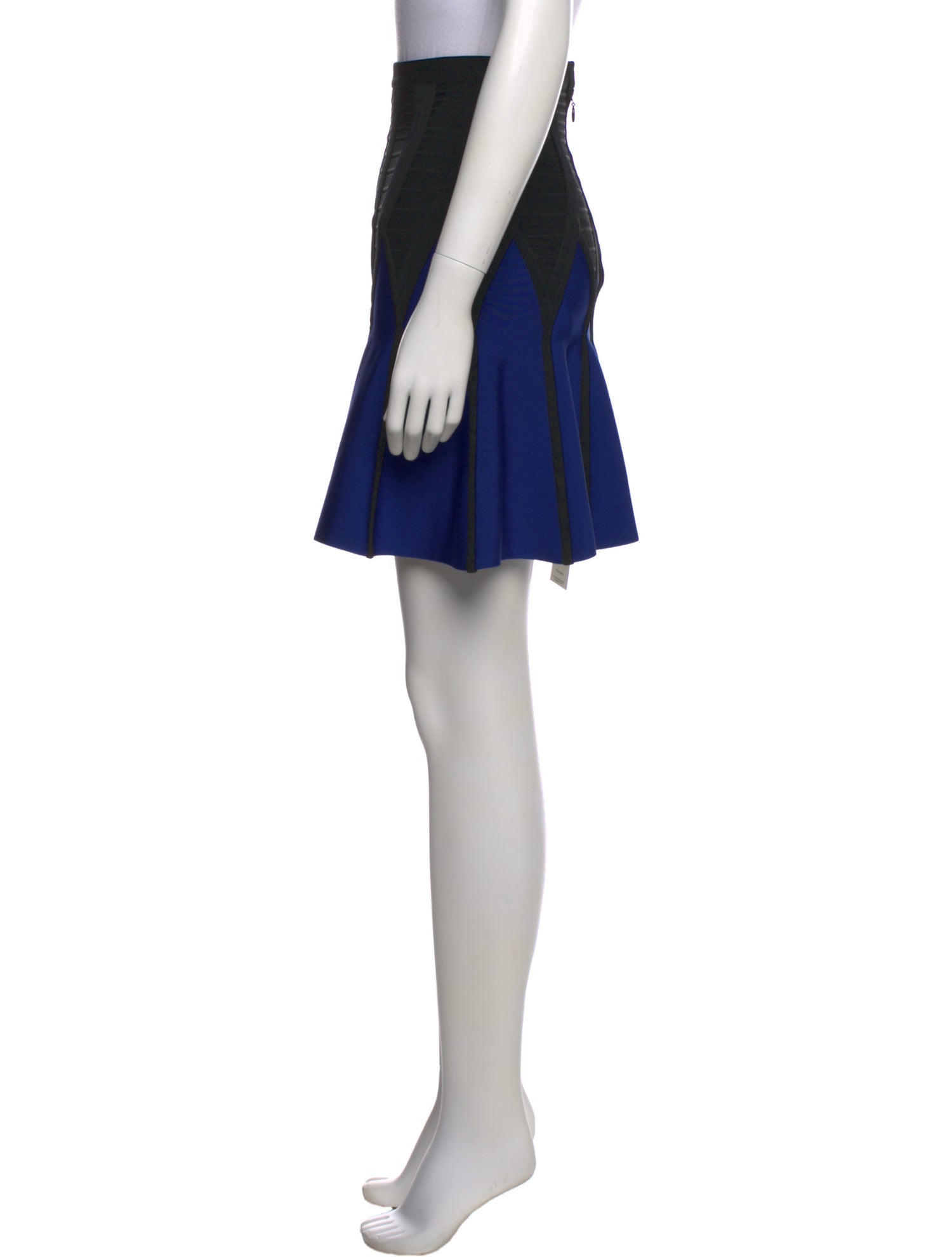 Herve Leger Pleated Accents Mini Skirt