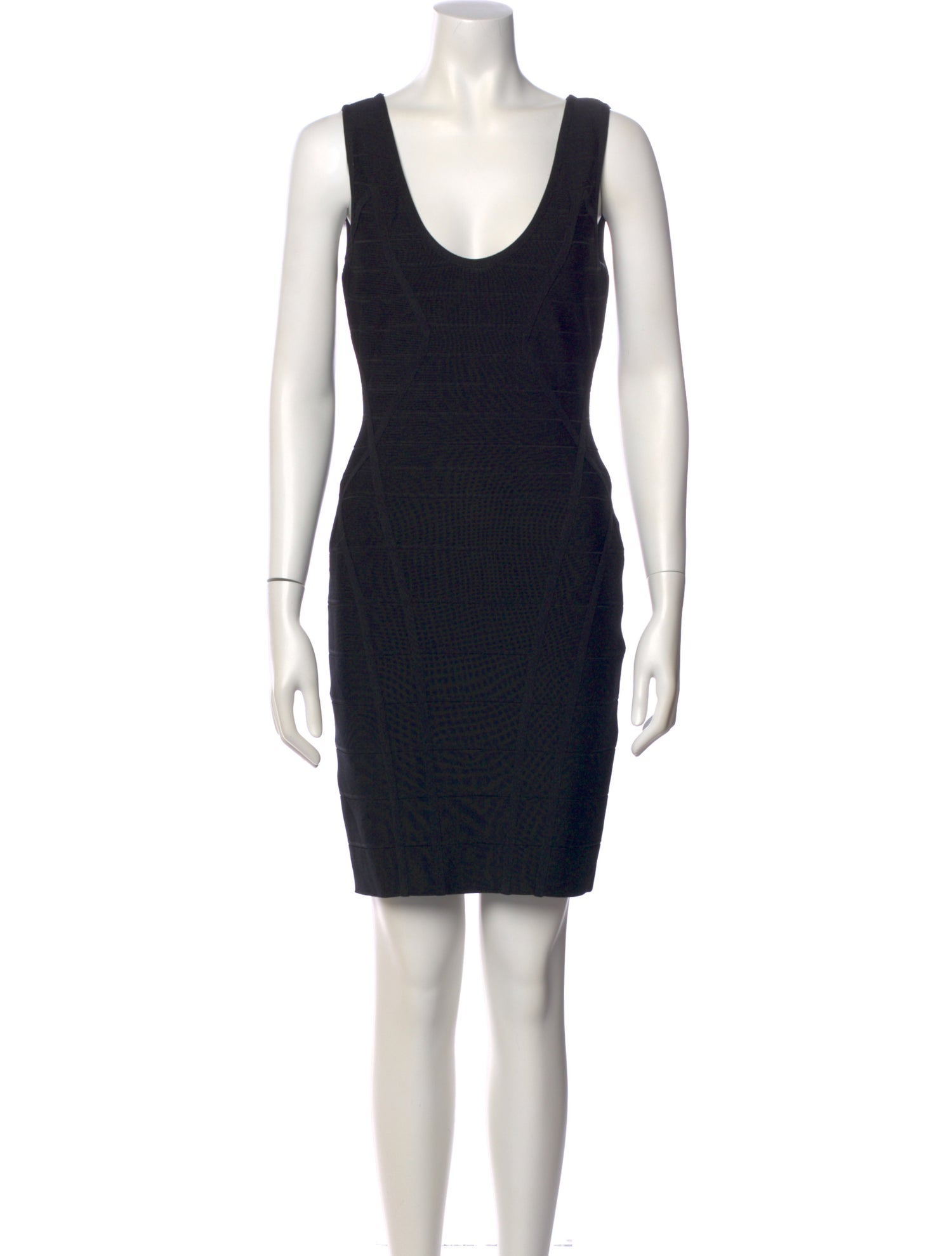 Herve Leger Scoop Neck Mini Dress