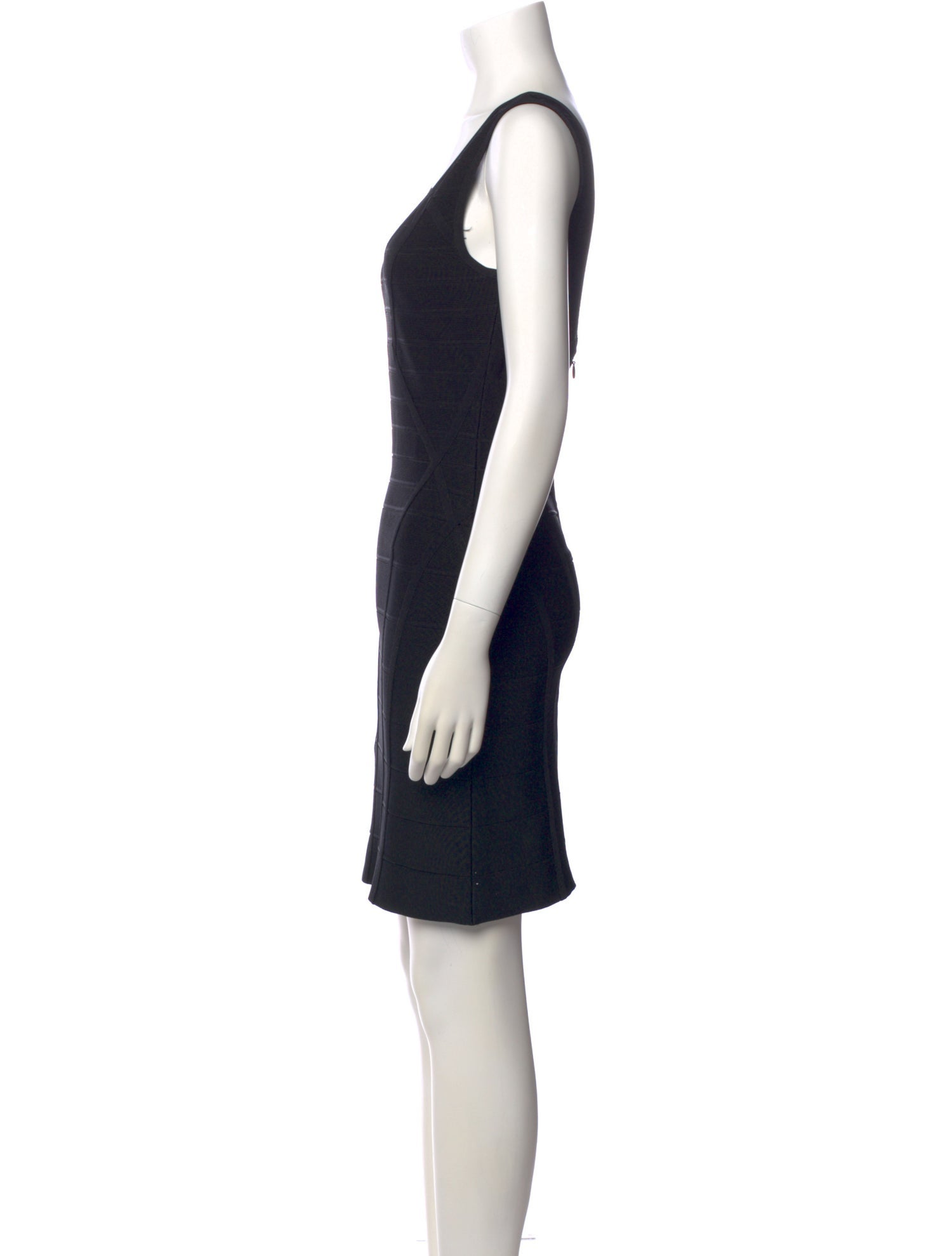 Herve Leger Scoop Neck Mini Dress