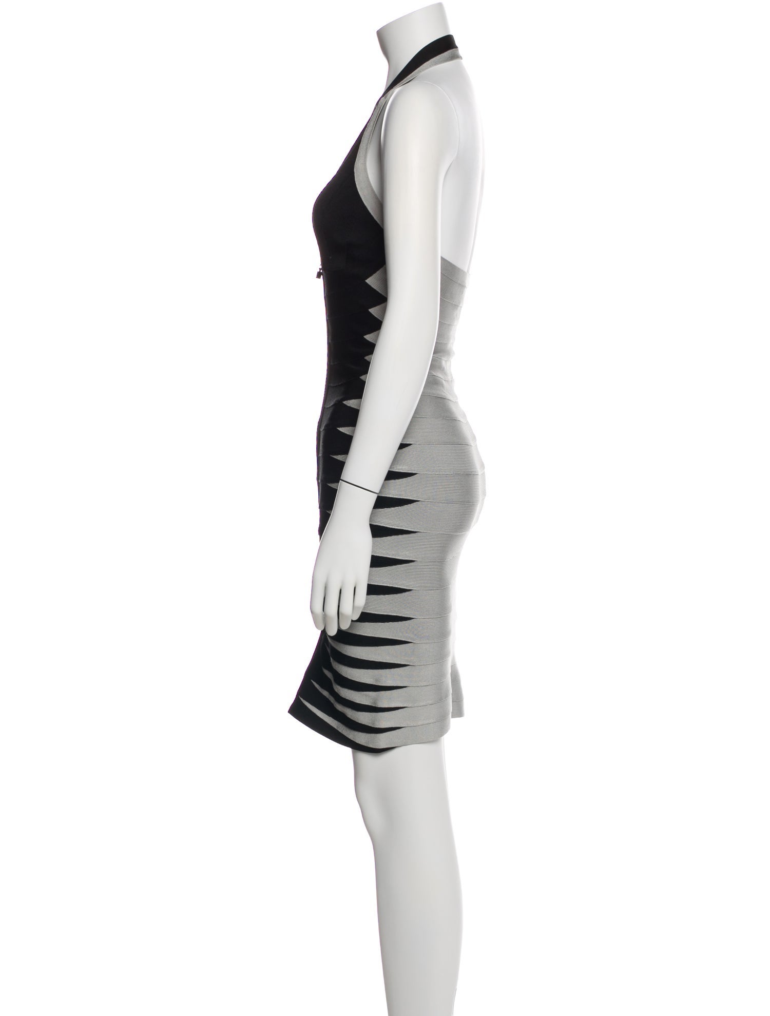 Herve Leger Halterneck Mini Dress - Black Dresses, Clothing - HEV100862 |  The RealReal