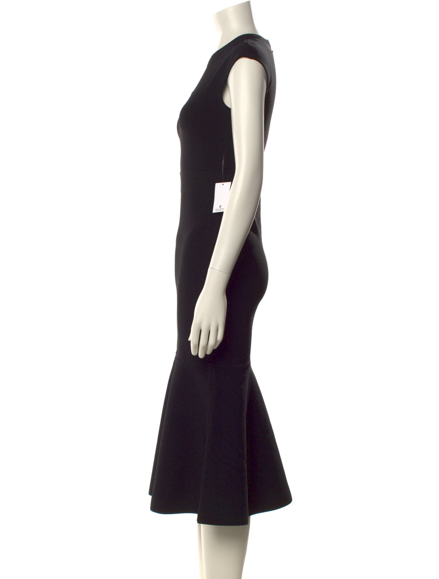 Herve Leger Crew Neck Midi Length Dress