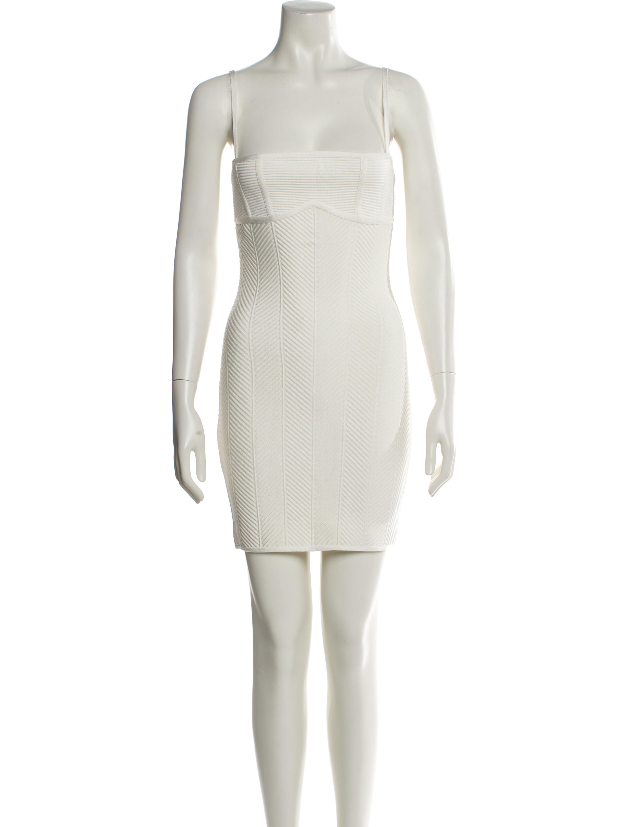 Herve Leger Square Neckline Mini Dress