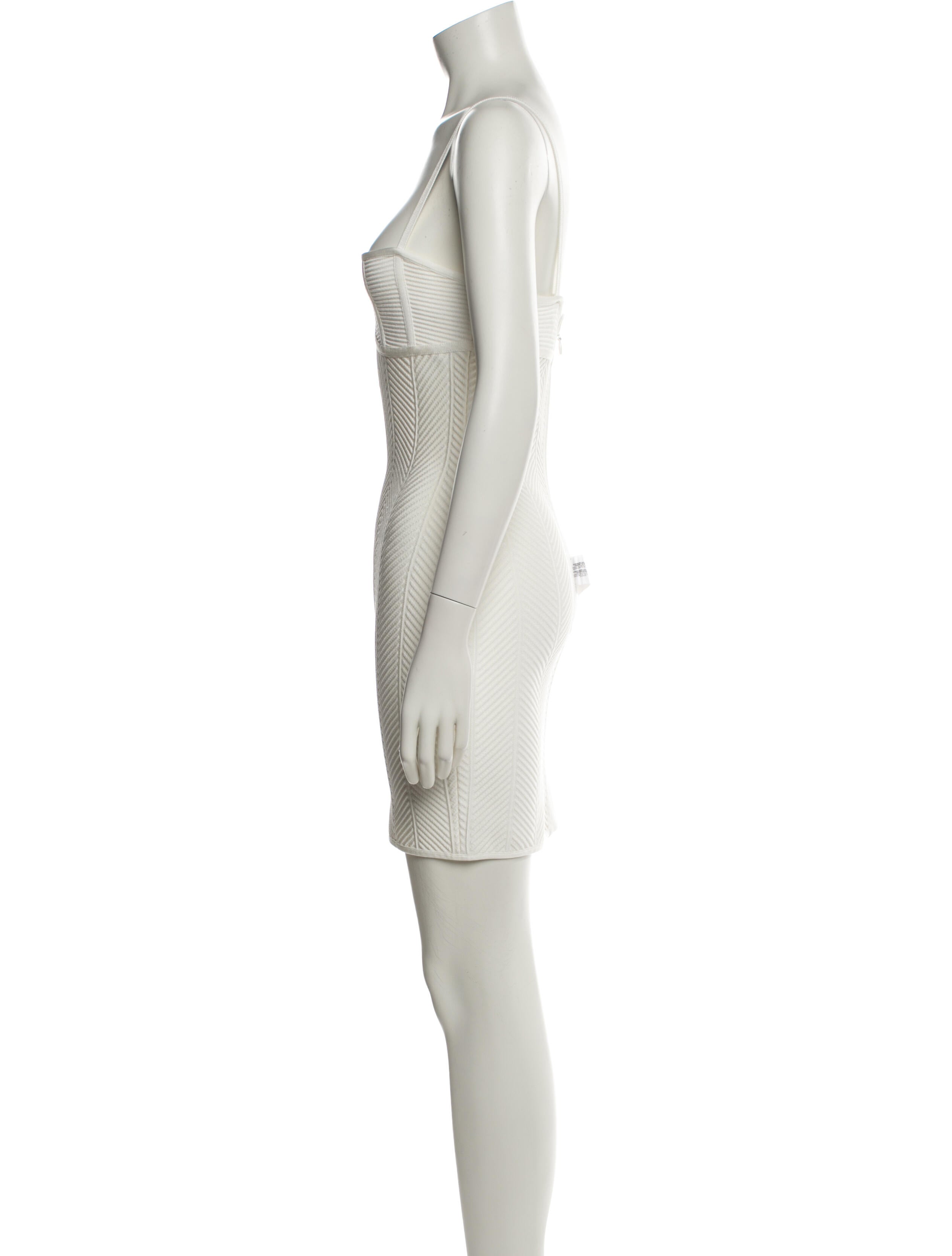 Herve Leger Square Neckline Mini Dress