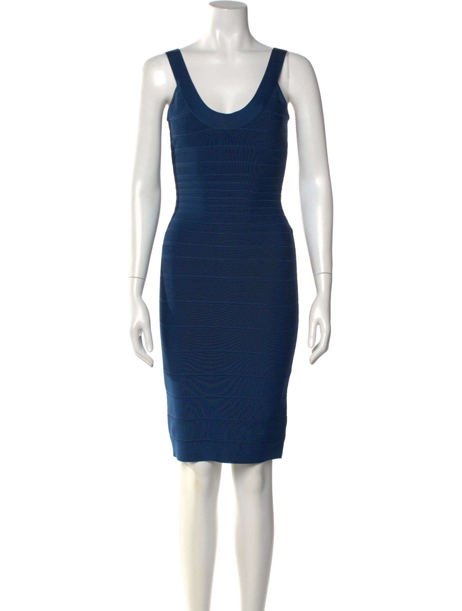 Herve Leger Scoop Neck Mini Dress