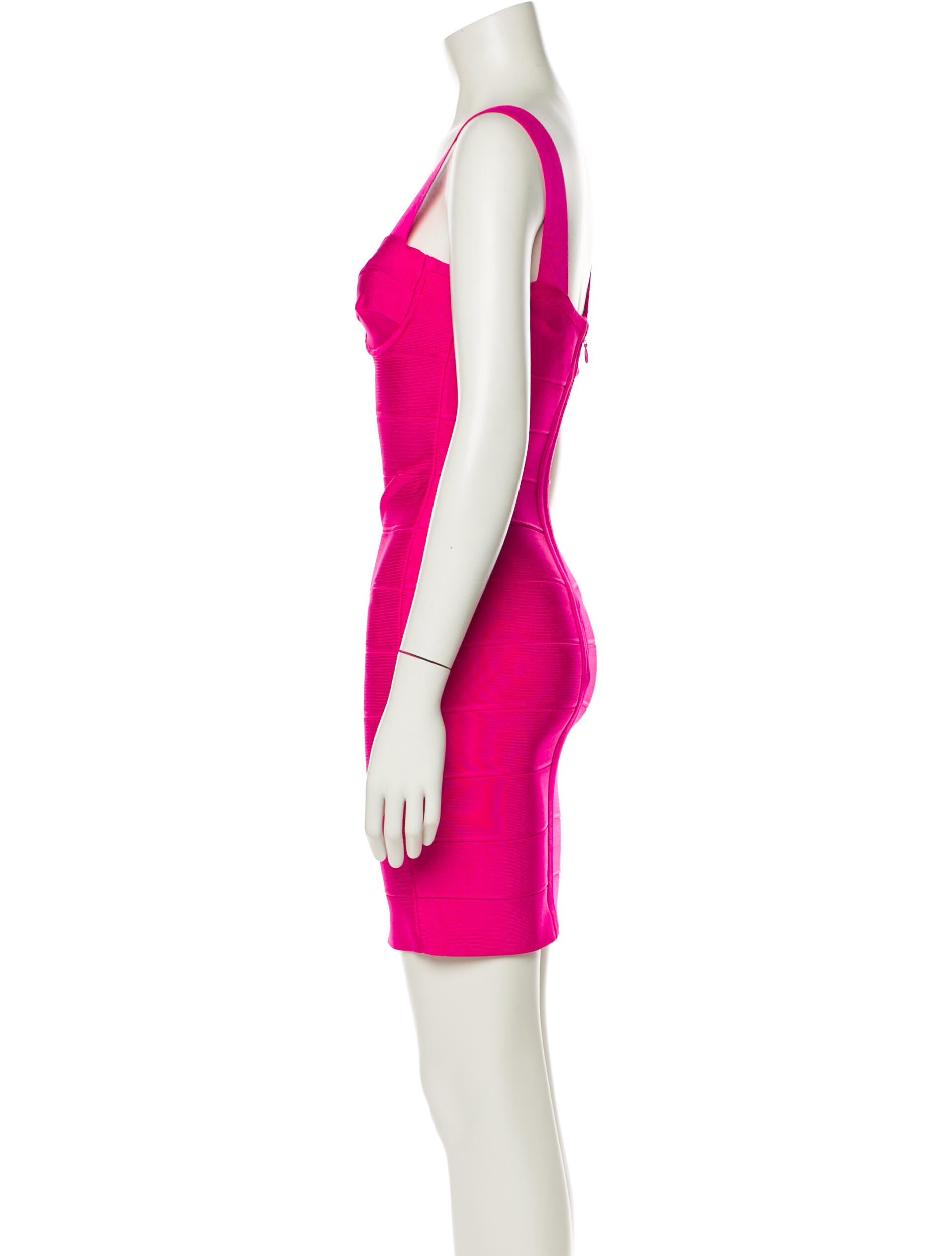Herve Leger Square Neckline Mini Dress