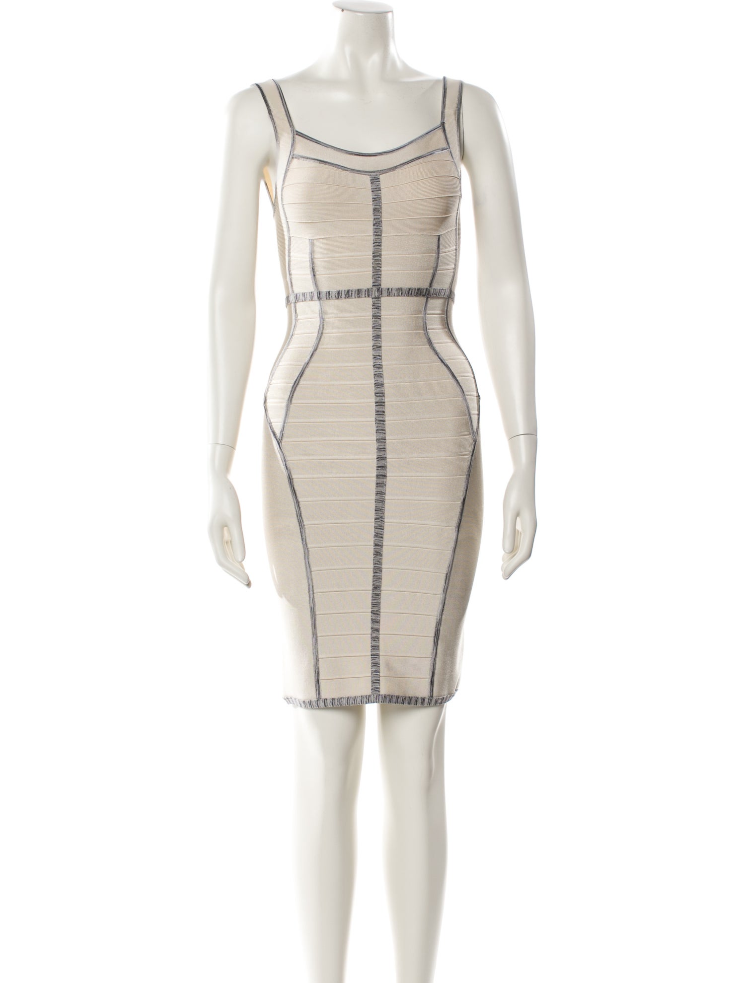 Herve Leger Striped Mini Dress