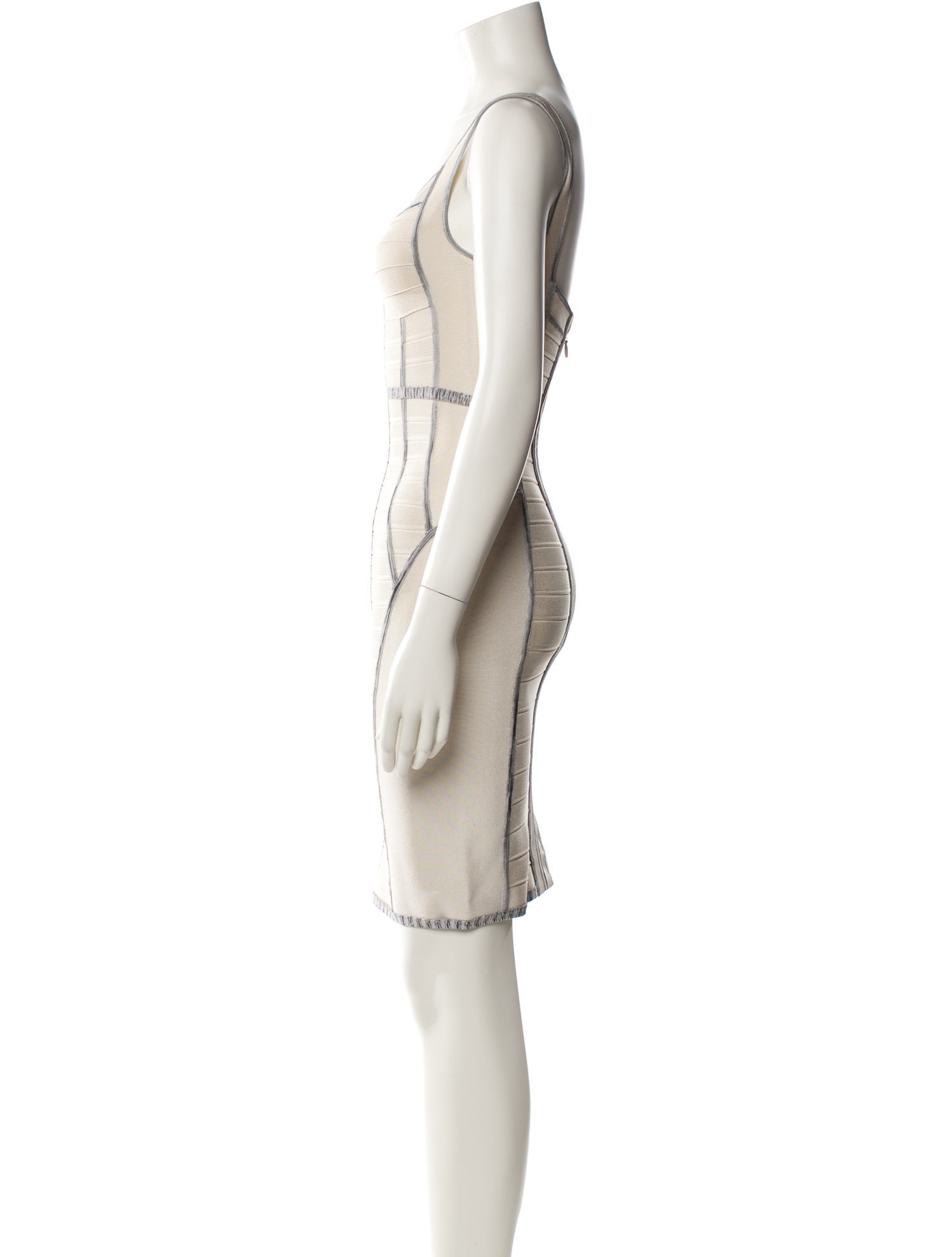 Herve Leger Striped Mini Dress