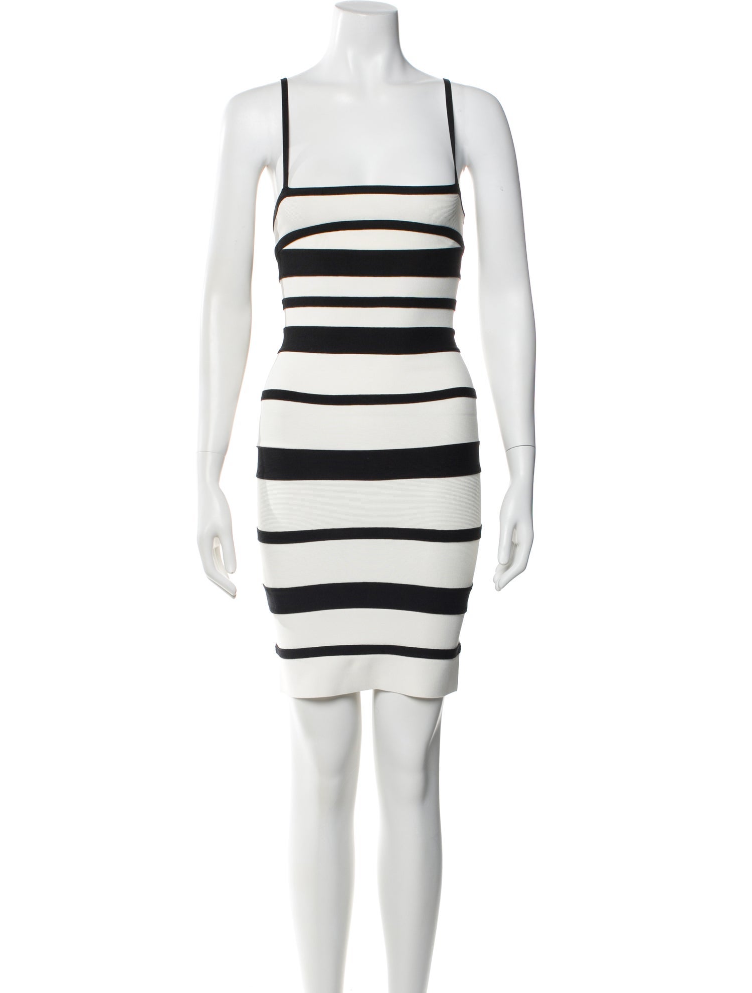 Herve Leger Striped Mini Dress