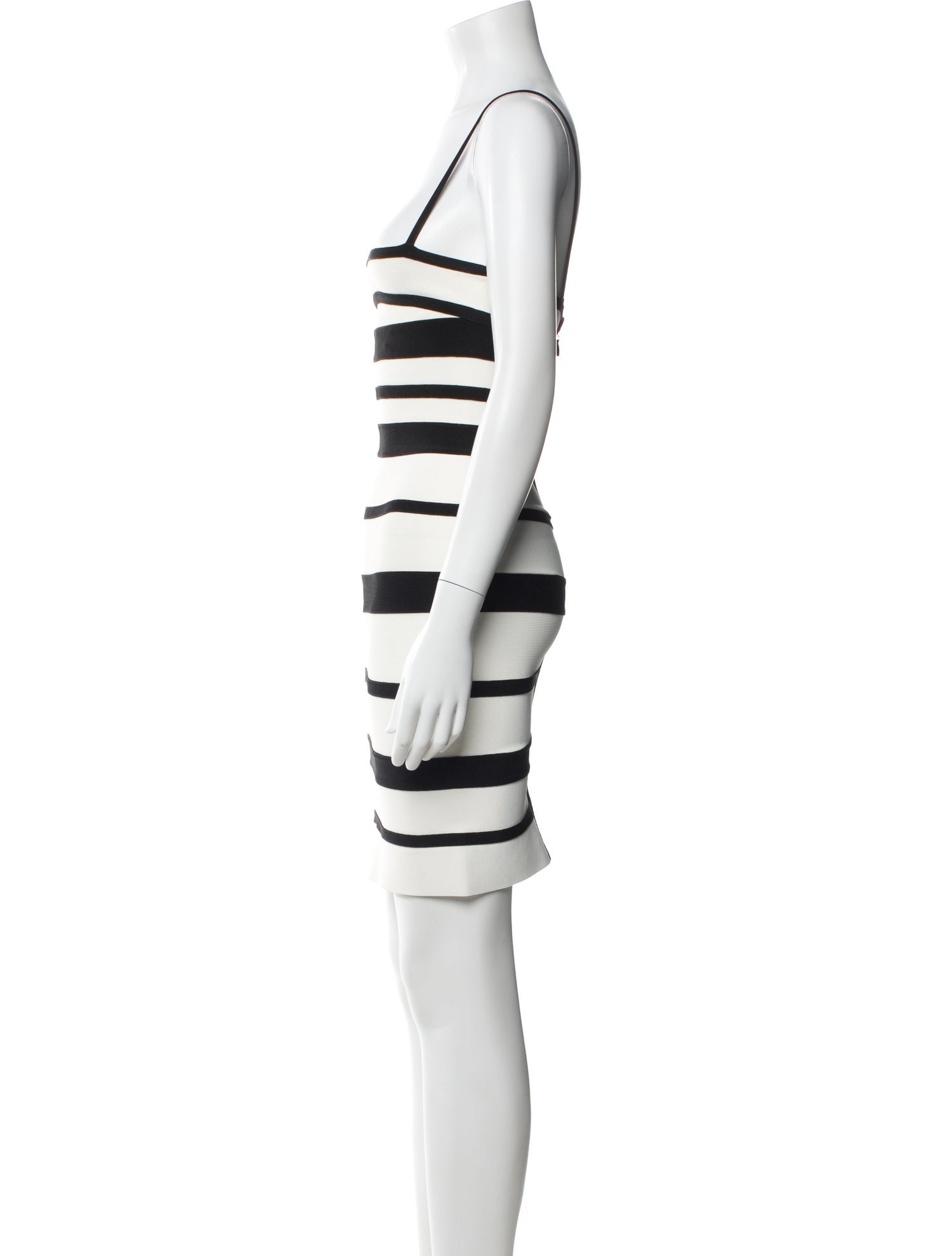 Herve Leger Striped Mini Dress