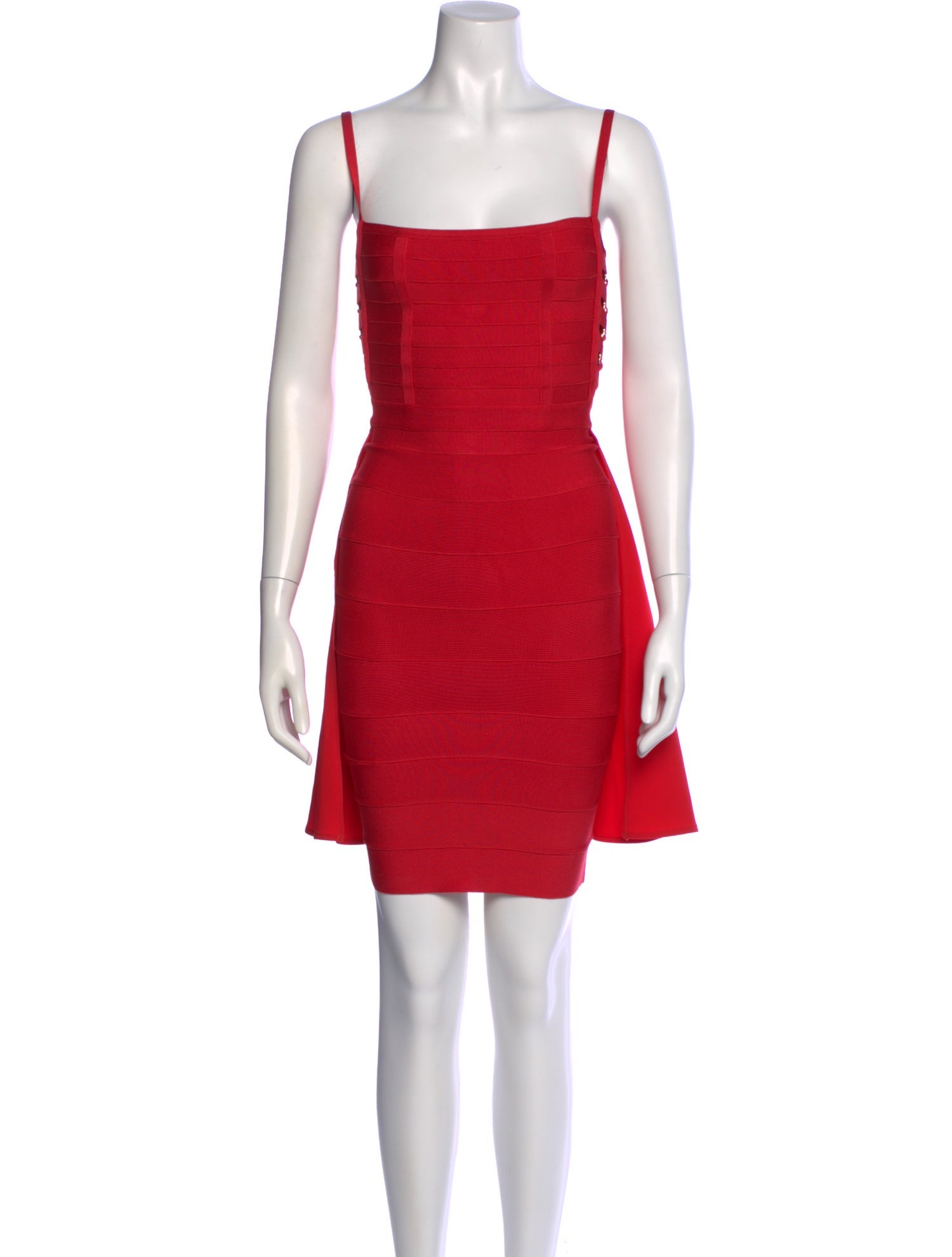 Herve Leger Square Neckline Mini Dress