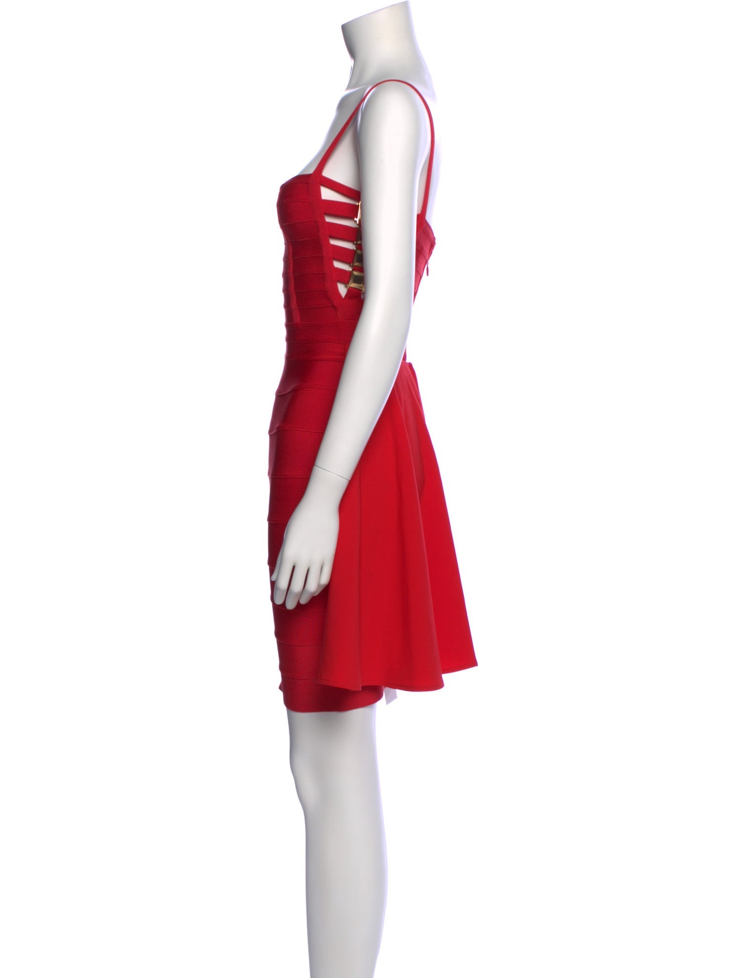 Herve Leger Square Neckline Mini Dress