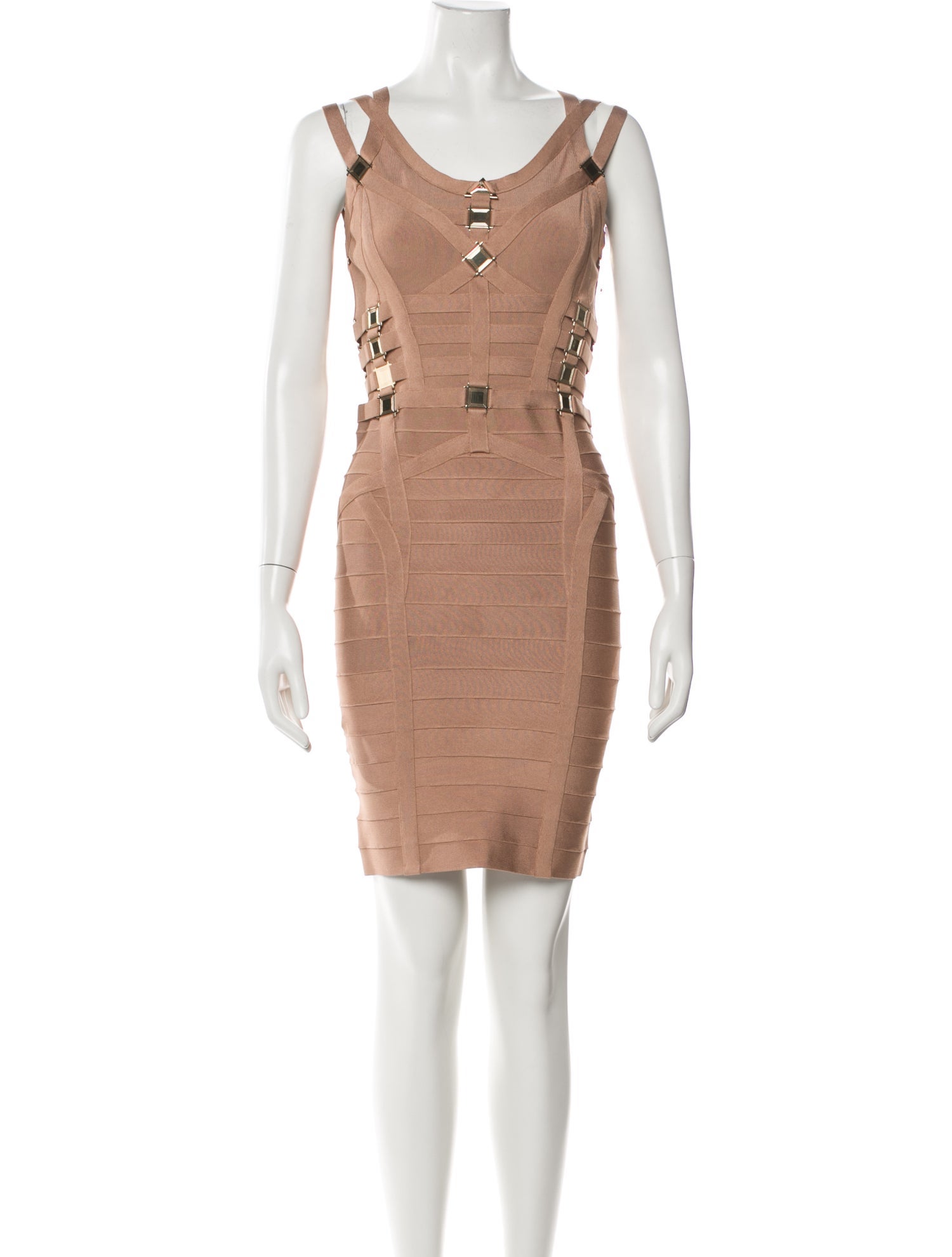 Herve Leger Scoop Neck Mini Dress w/ Tags