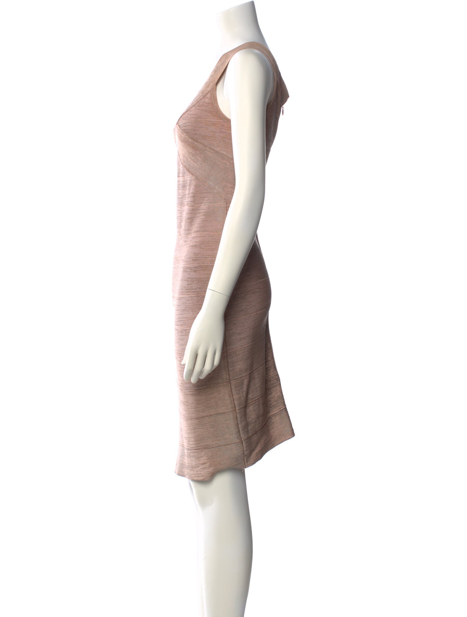 Herve Leger V-Neck Mini Dress