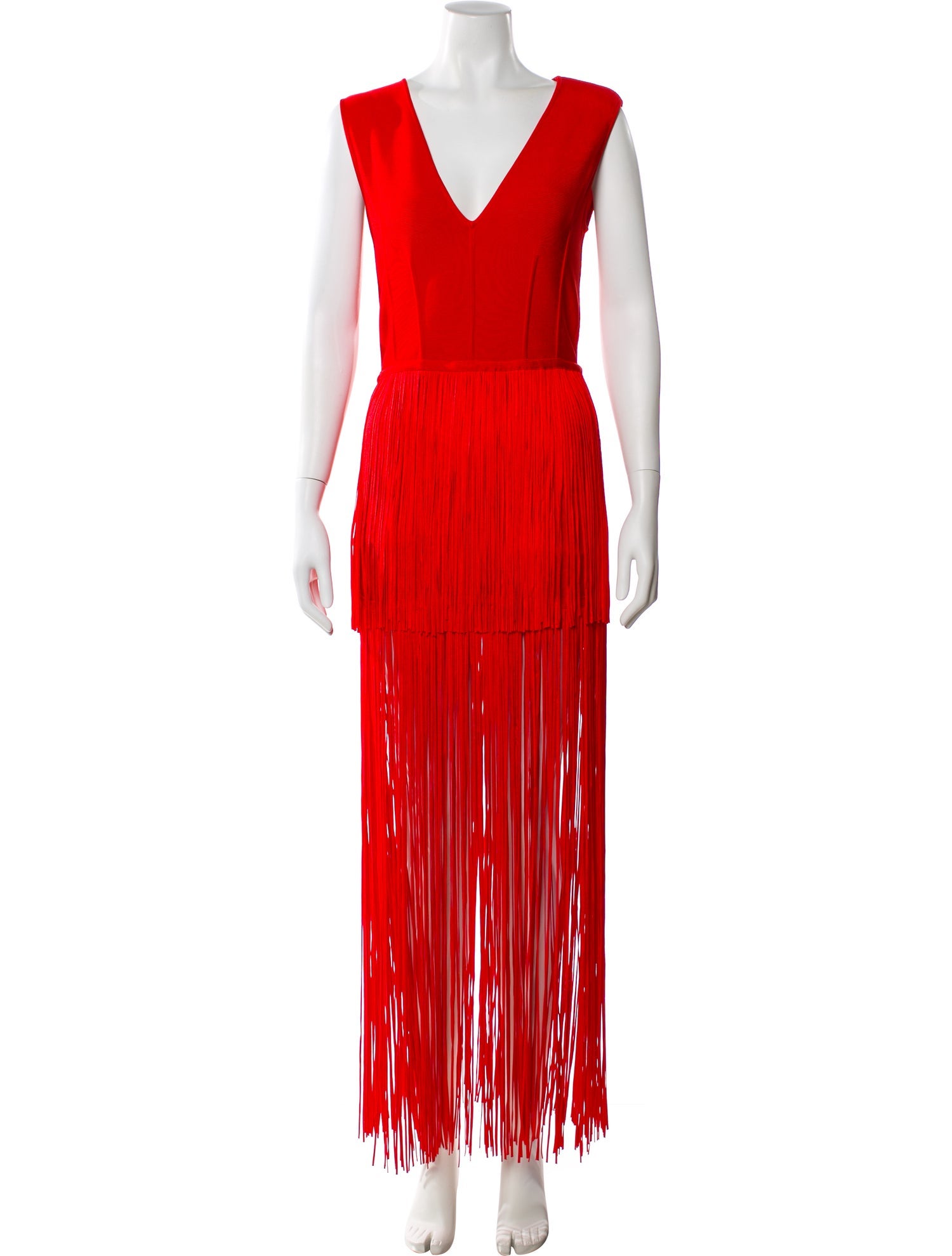 Herve Leger V-Neck Mini Dress