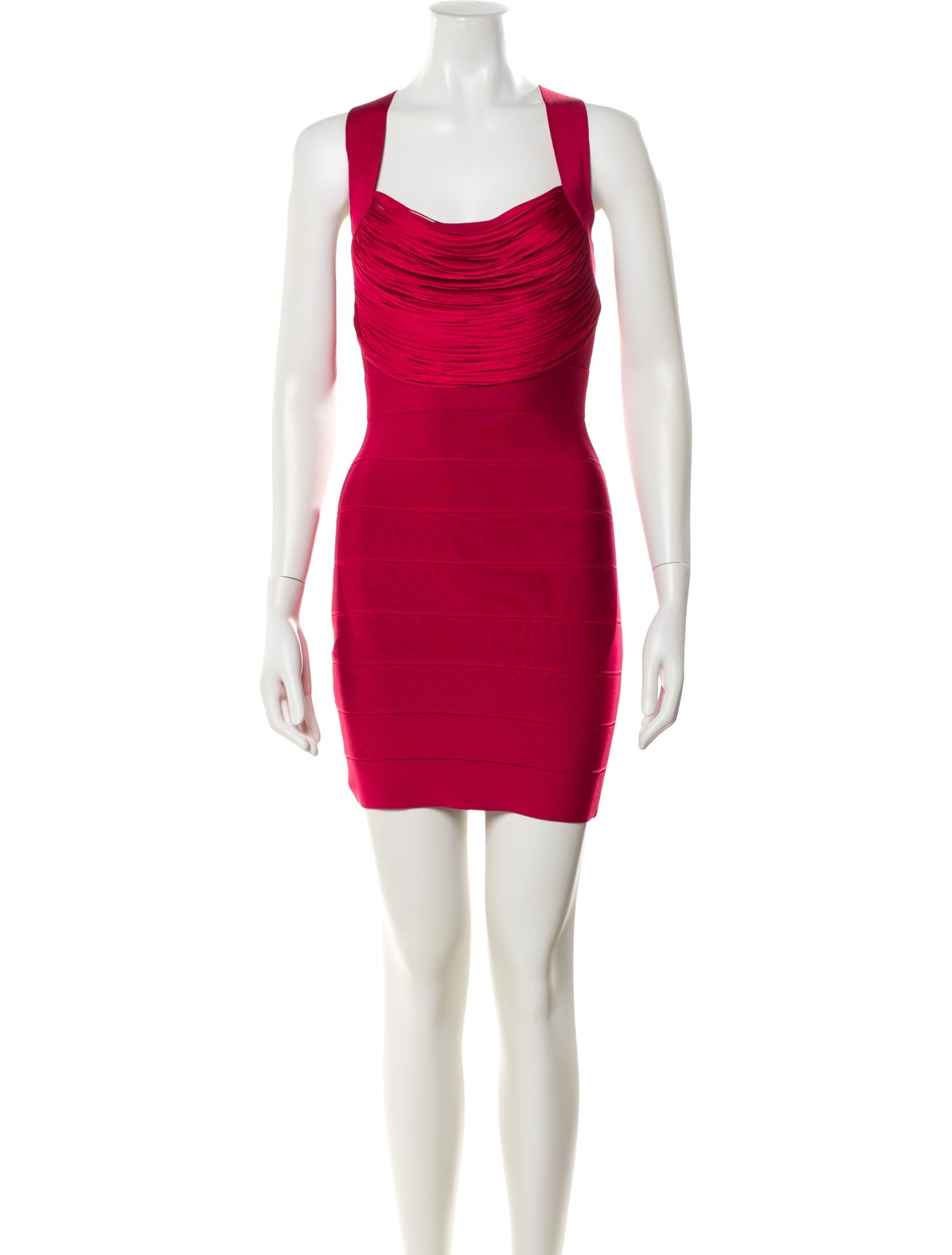 Herve Leger Cowl Neck Mini Dress