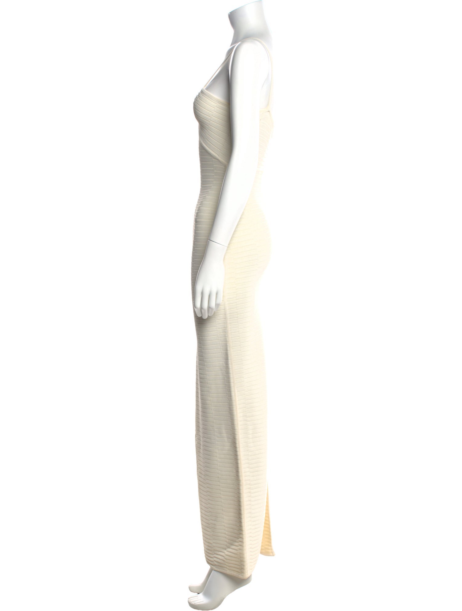 Herve Leger V-Neck Long Dress