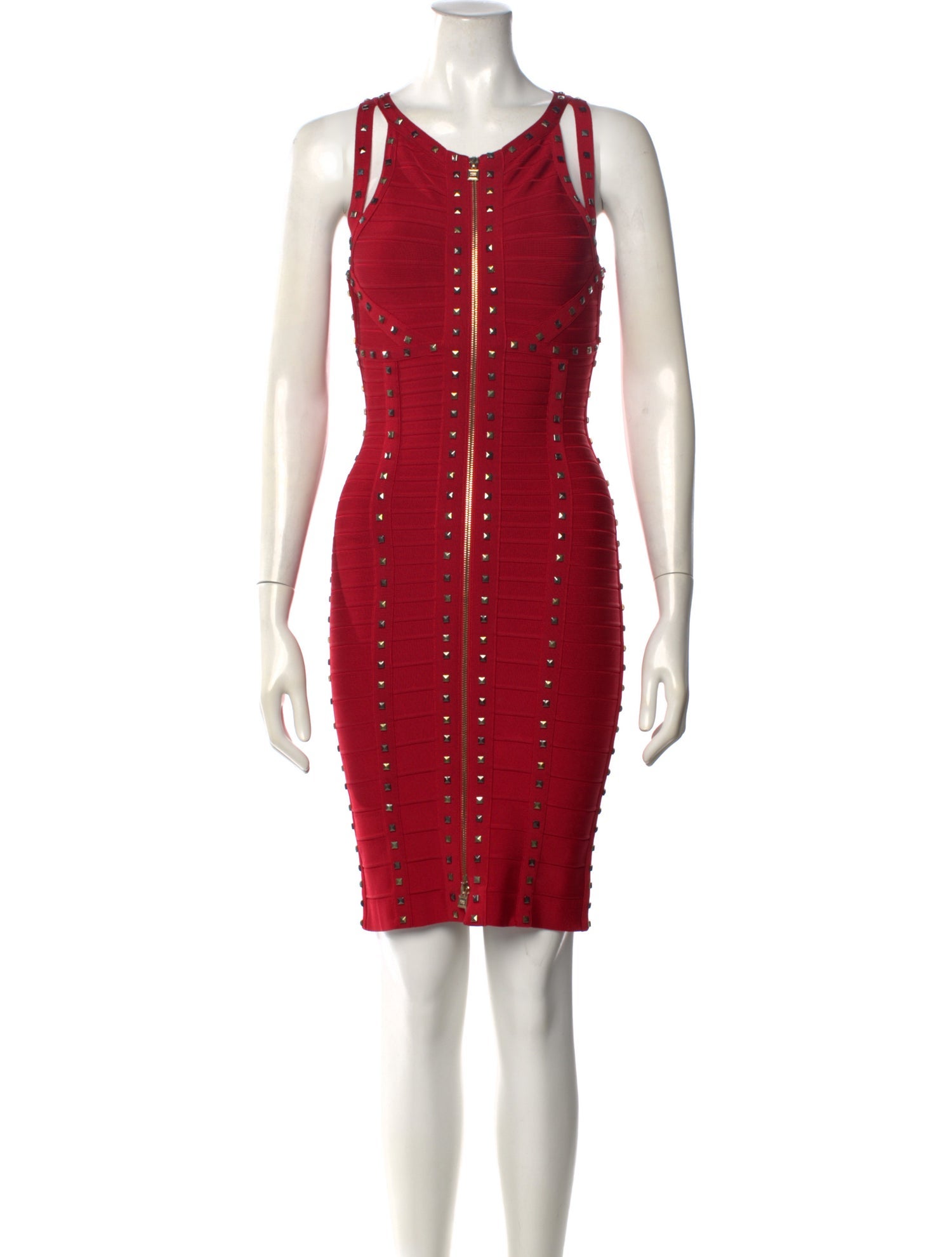 Herve Leger Scoop Neck Mini Dress