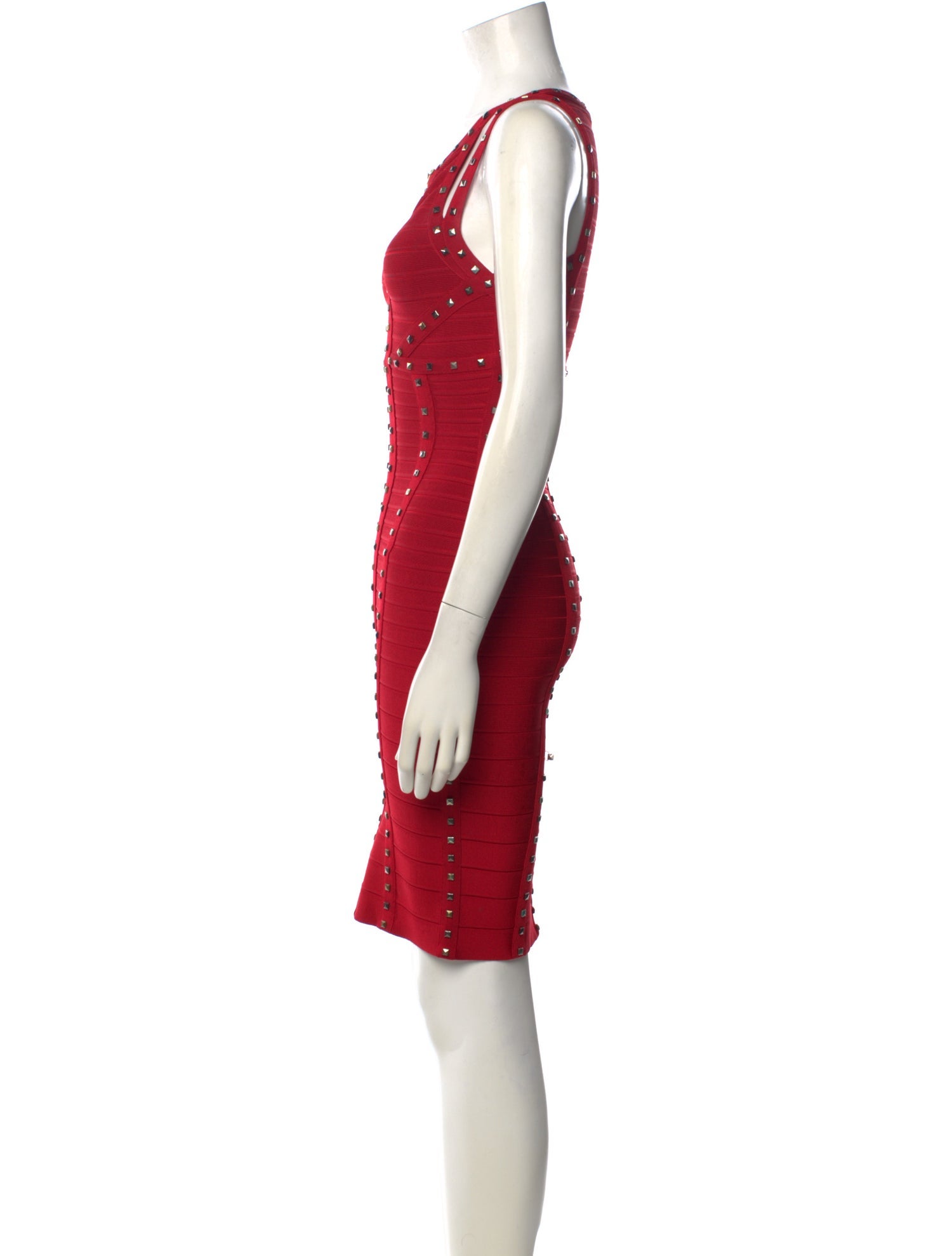 Herve Leger Scoop Neck Mini Dress