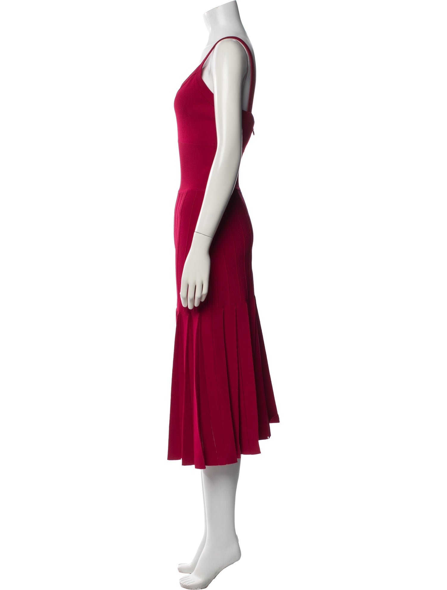 Herve Leger V-Neck Midi Length Dress