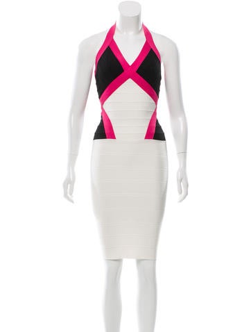 Herve Leger Andie Colorblock Dress