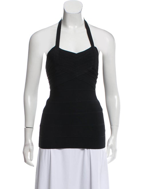 Herve Leger Bandage Halter Top Black