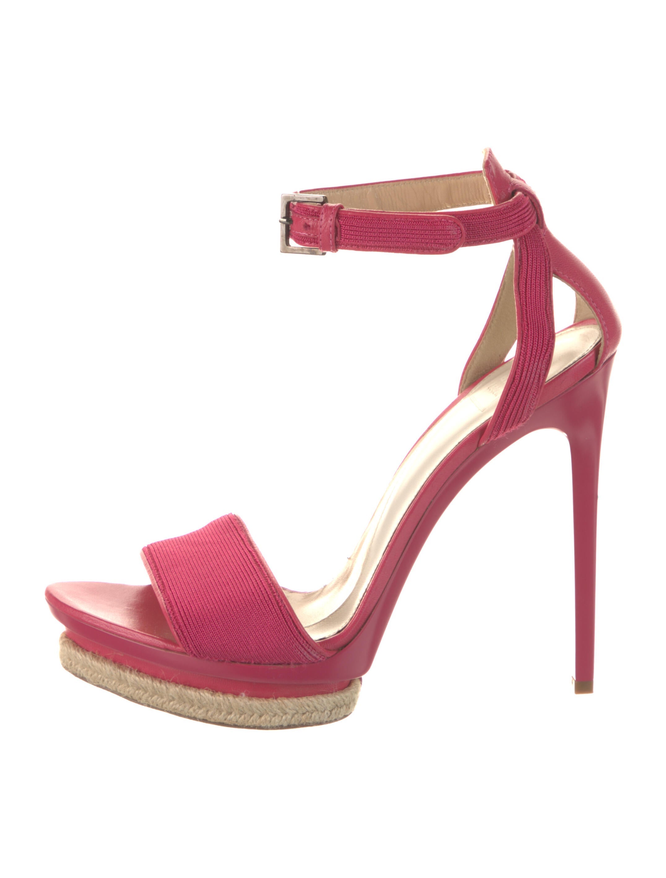 Herve Leger Leather Sandals Pink Sandals, Shoes HEV68610 The RealReal