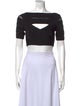 Herve Leger Lorie Bateau Neckline Crop Top